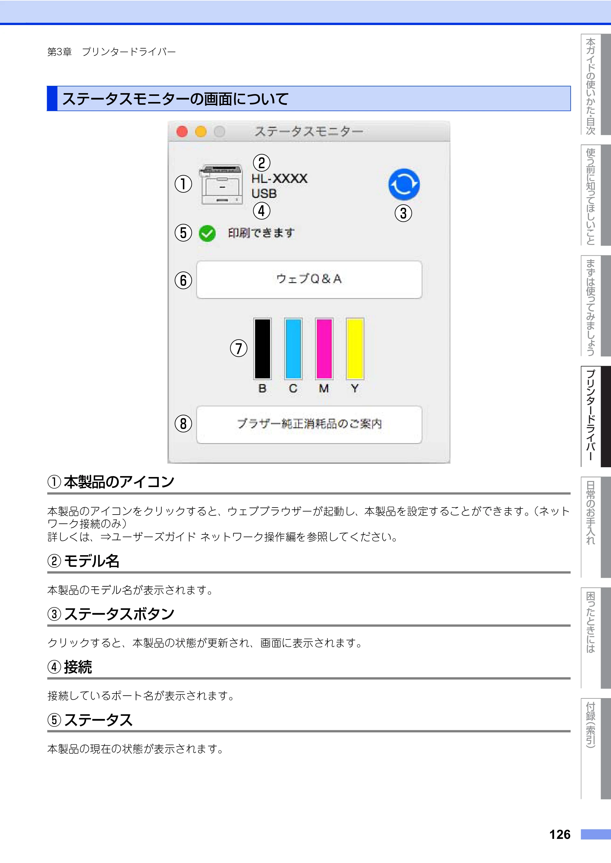 ブラザー HL-L8360CDW / HL-L9310CDW ユーザーズガイド — 原本ページ — 126ページ