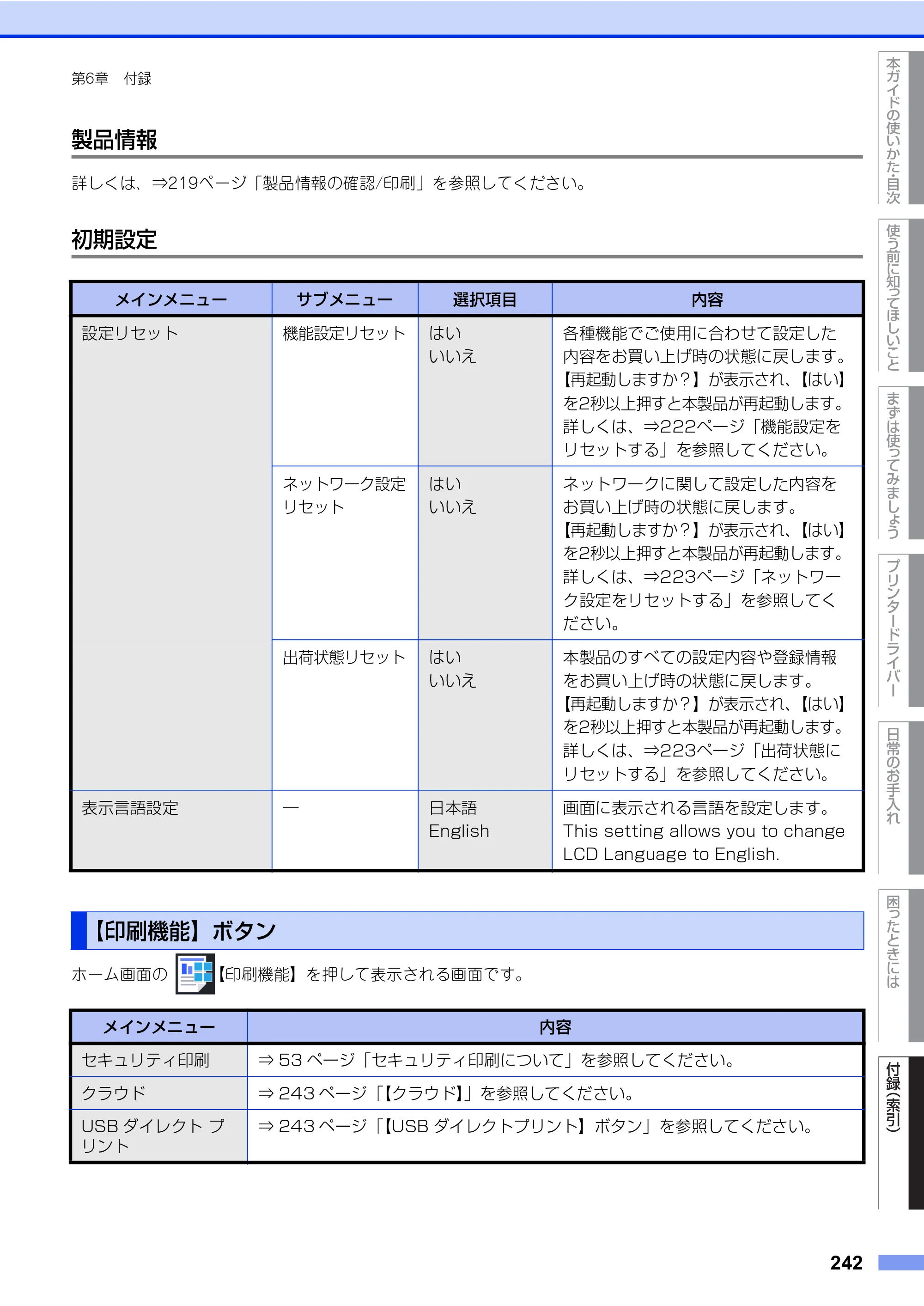 ブラザー HL-L8360CDW / HL-L9310CDW ユーザーズガイド — 原本ページ — 242ページ