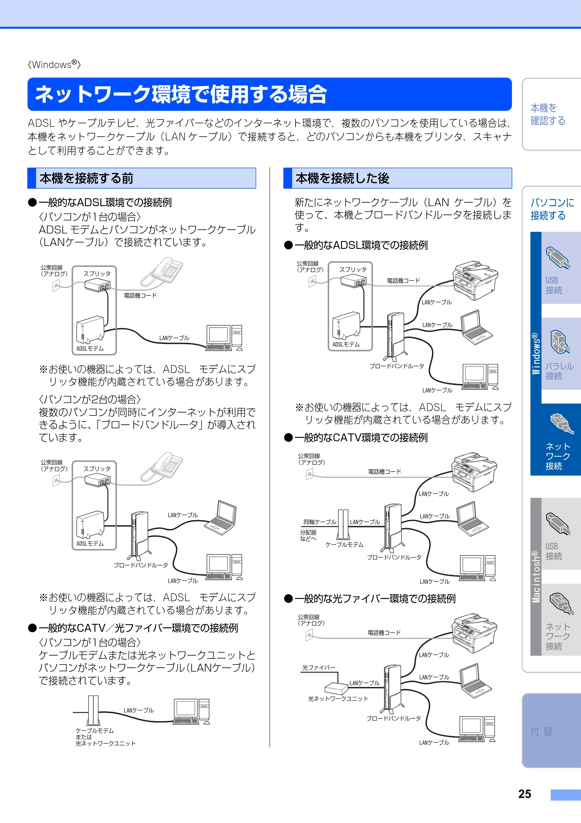 ブラザー MFC-7420 / MFC-7820N かんたん設置ガイド — ネットワーク環境で使用する場合 — 原本ページ — 26ページ