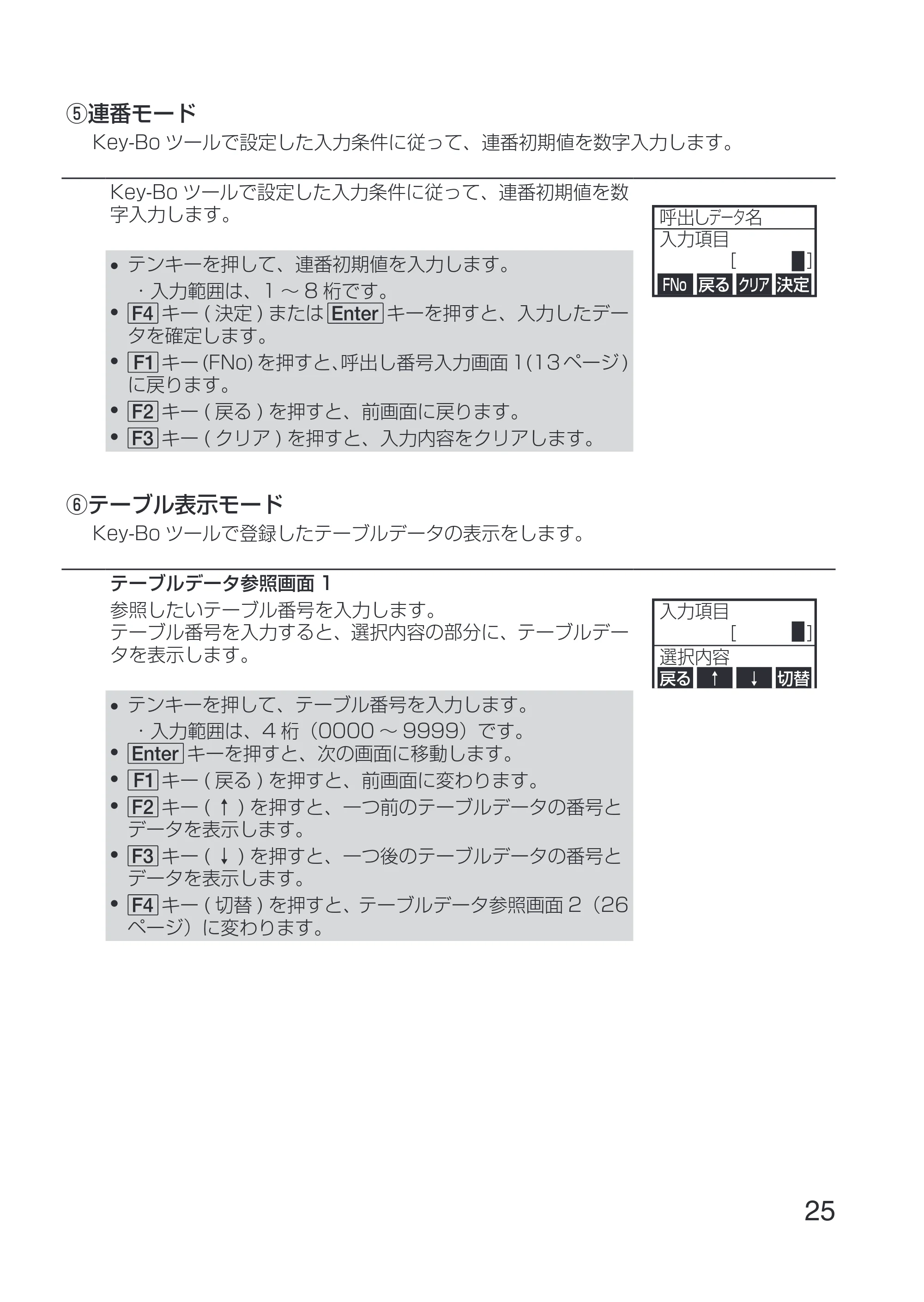 サトー Key-Bo+ / Key-Bo Key-Bo+ 取扱説明書（第3版） — ⑤連番モード — 原本ページ — 27ページ