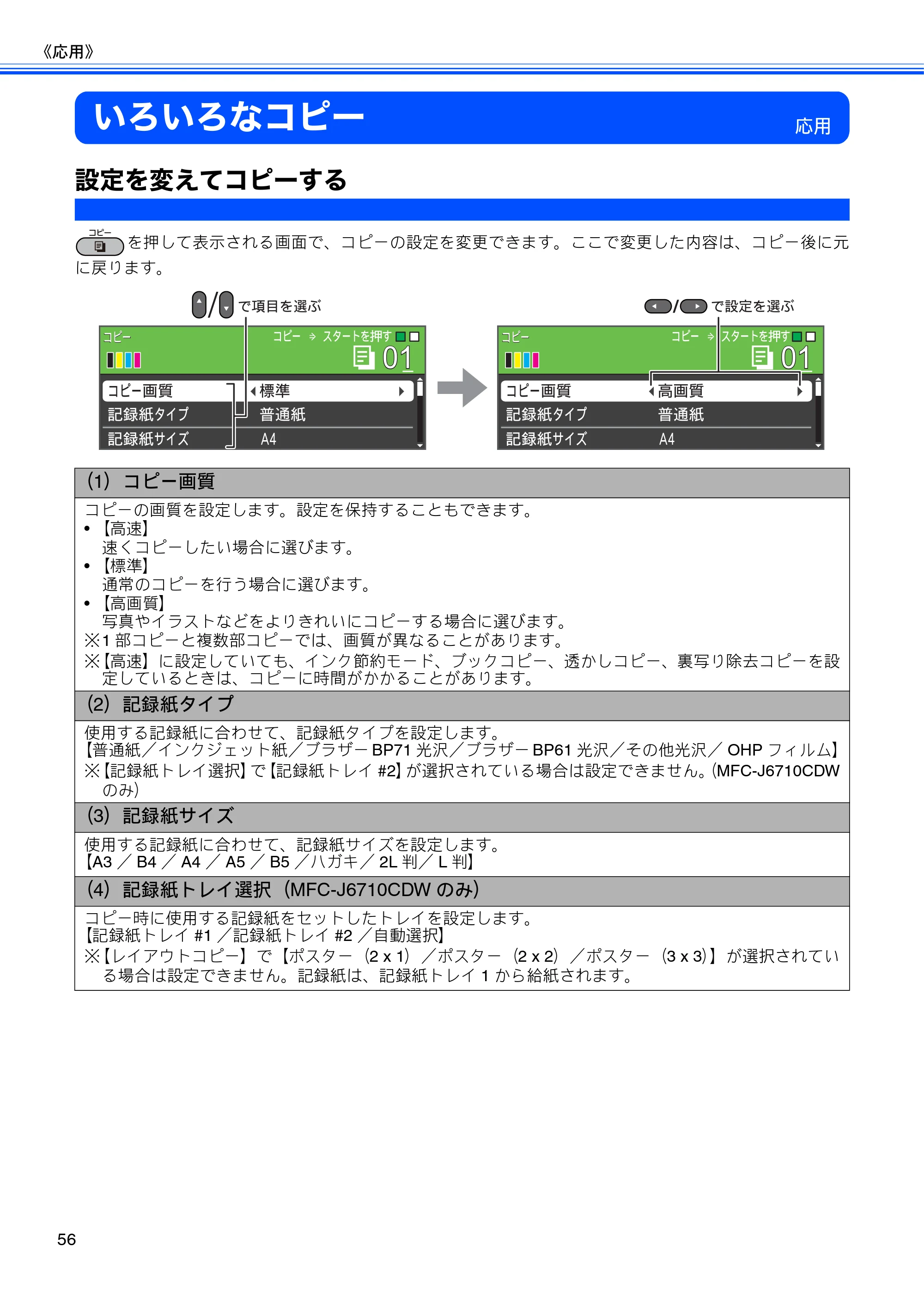 ブラザー MFC-J6510DW / MFC-J6710CDW ユーザーズガイド ～応用編～ — いろいろなコピー — 原本ページ — 58ページ