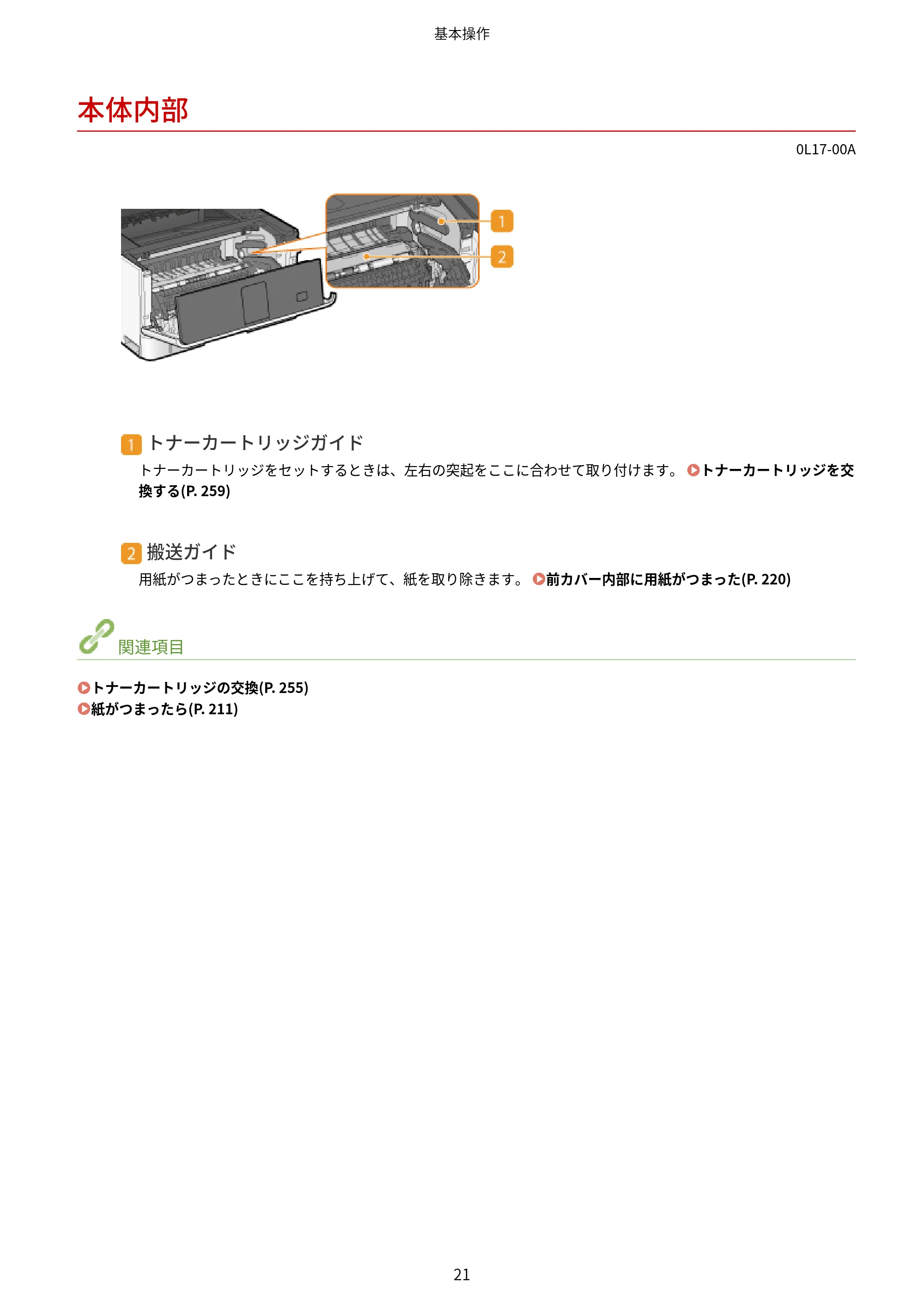 キヤノン LBP8100 ユーザーズガイド(PDF) 2019年11月7日更新(PDF:4.43MB) — 本体内部 — 原本ページ — 26ページ