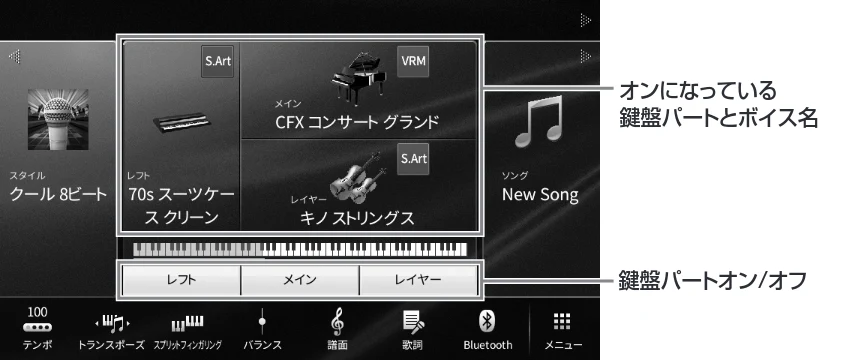 ヤマハ CVP-809 / CVP-805 CVP-809/CVP-805 取扱説明書 — 3 いろいろな楽器音で演奏する(ボイス) — 図版 45-2 — 45ページ