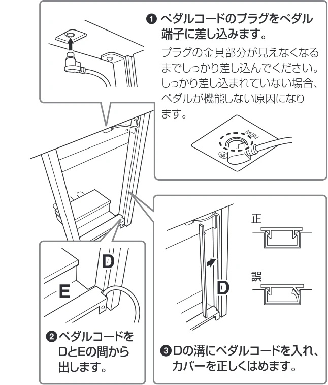 ヤマハ CVP-809 / CVP-805 CVP-809/CVP-805 取扱説明書 — 8 電源コードを[AC IN]端子に差し込みます。 — 図版 111-4 — 111ページ