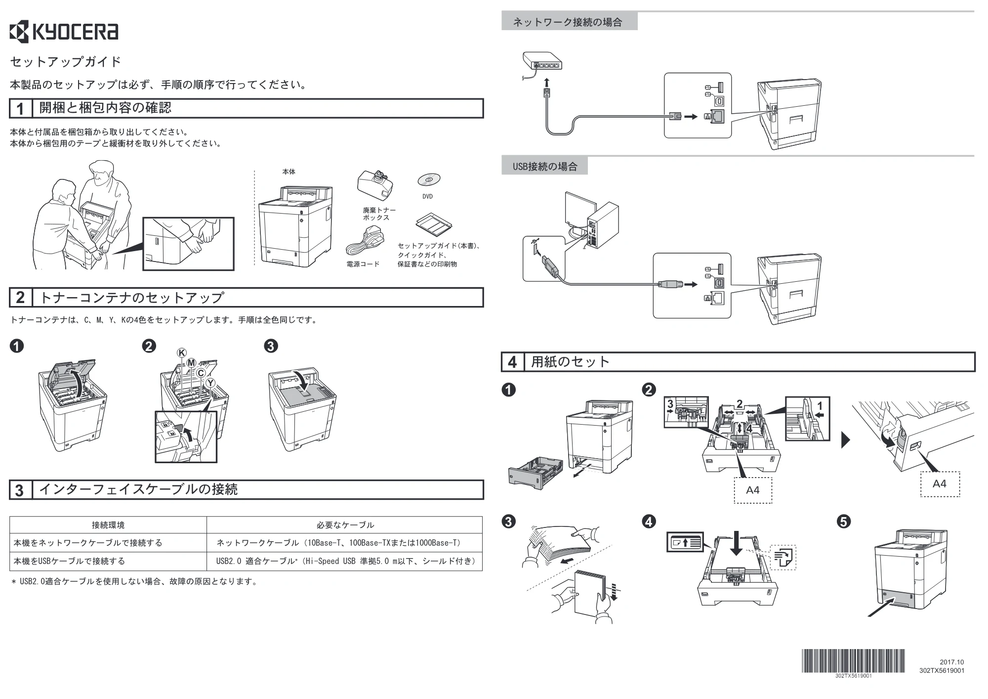 京セラ ECOSYS P7240cdn ECOSYS P7240cdn セットアップガイド — 原本ページ — 1ページ