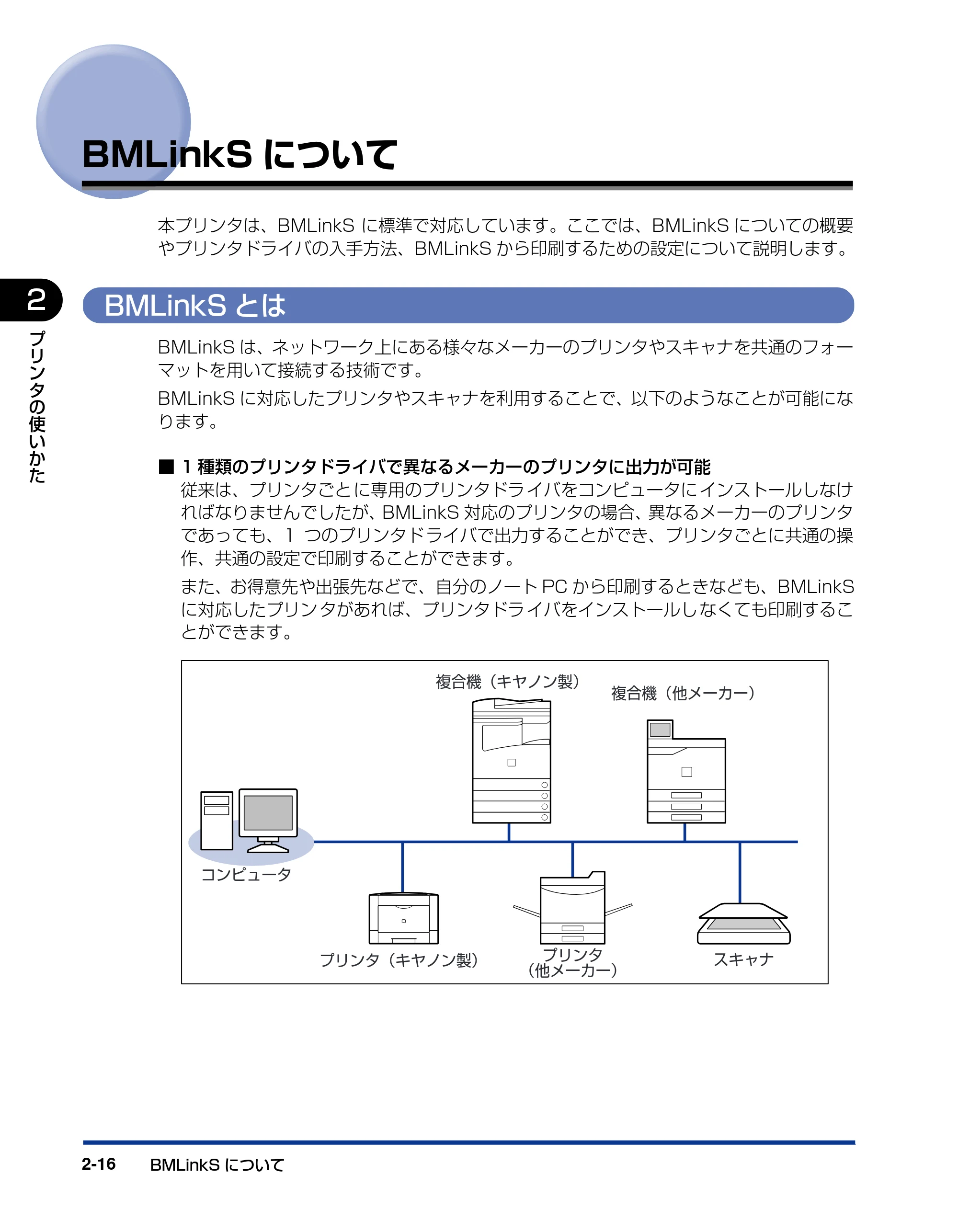 キヤノン LBP3410 ユーザーズガイド 2011年1月20日更新 (PDF形式/5.92Mバイト) — BMLinkSについて — 原本ページ — 46ページ