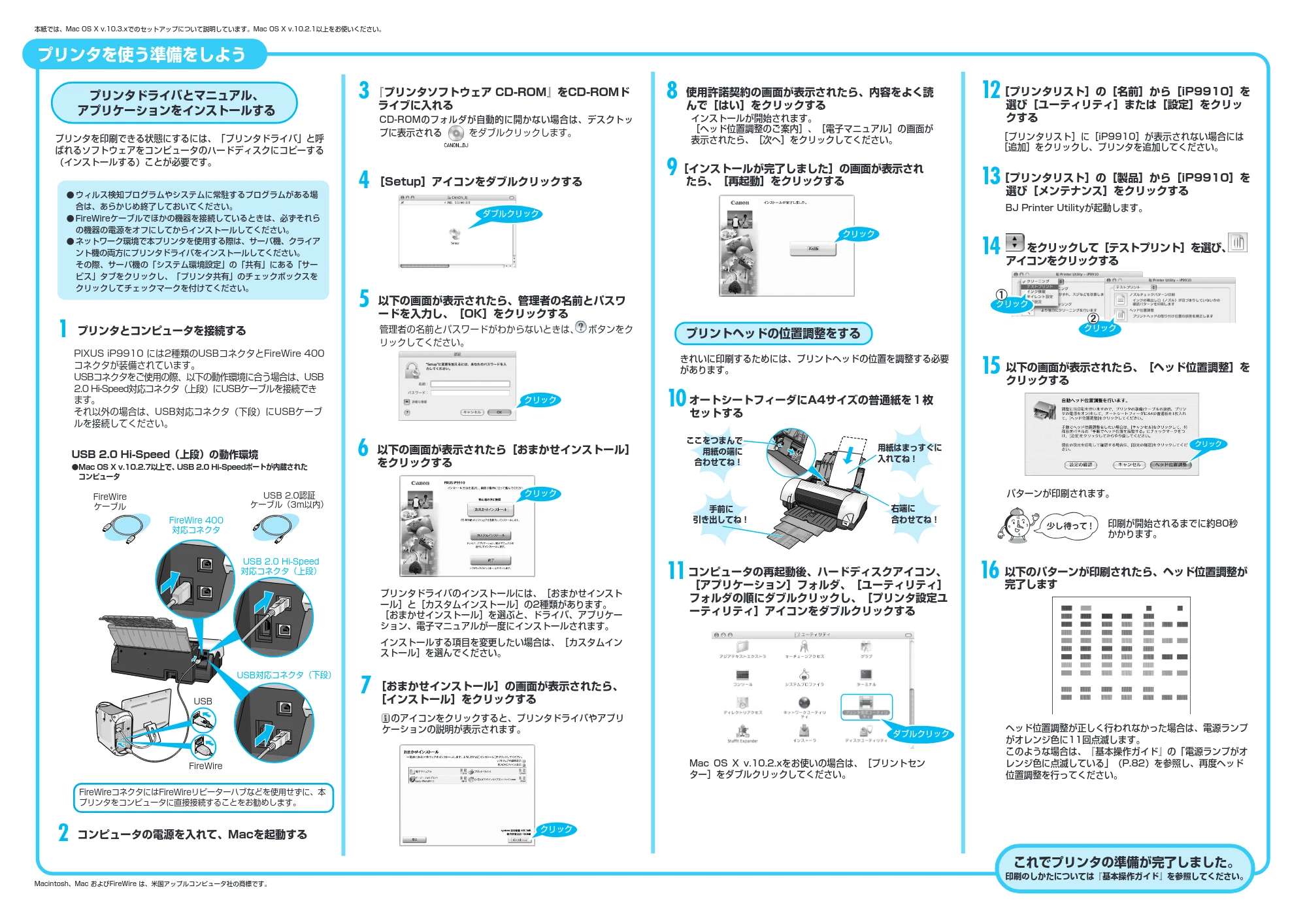 キヤノン PIXUS iP9910 かんたんスタートガイド (Mac版) (PDF形式/1.45Mバイト) — 原本ページ — 2ページ