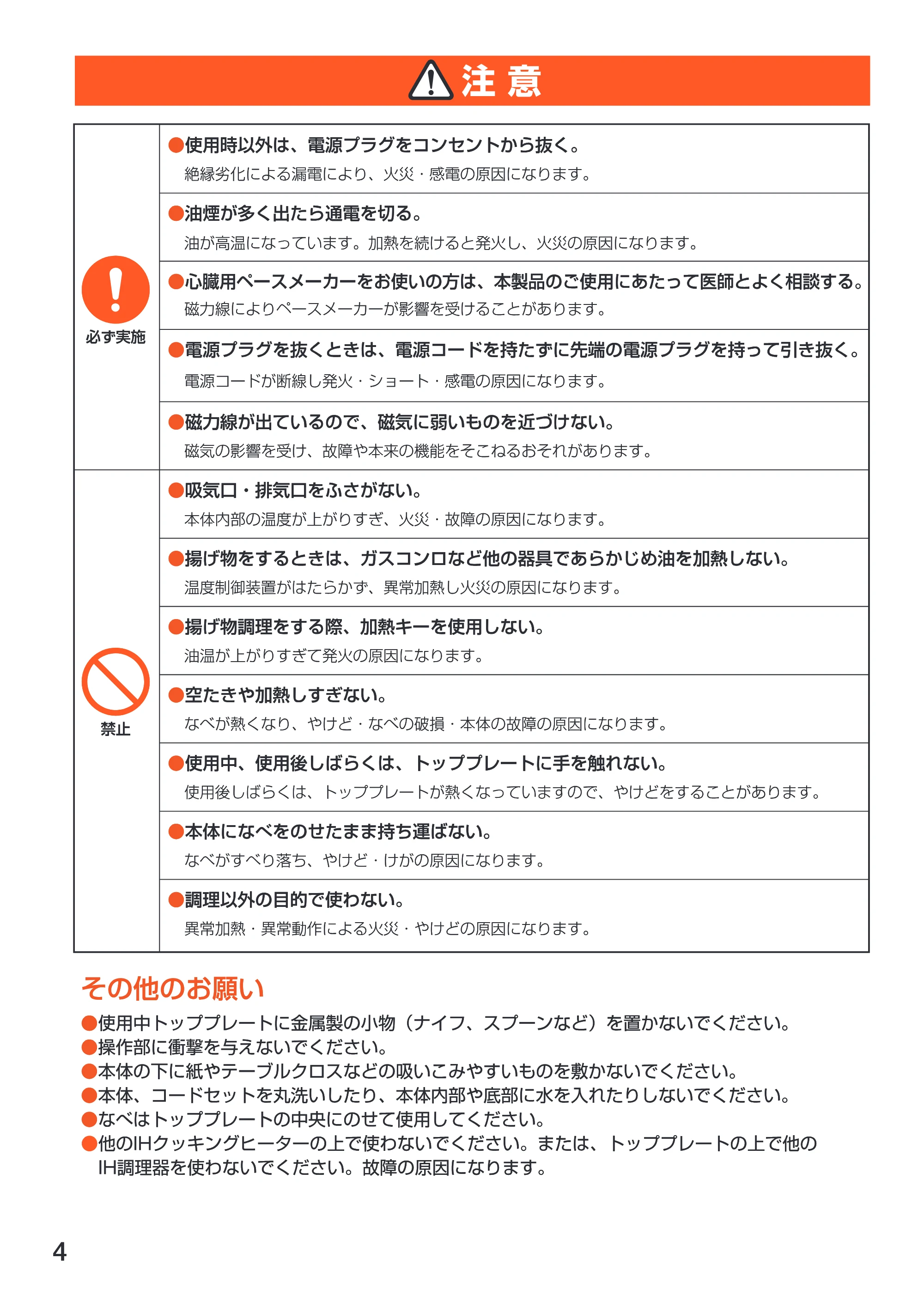 アイリスオーヤマ EIH-14 取扱説明書 — EIH14_04 [Converted] — 原本ページ — 4ページ