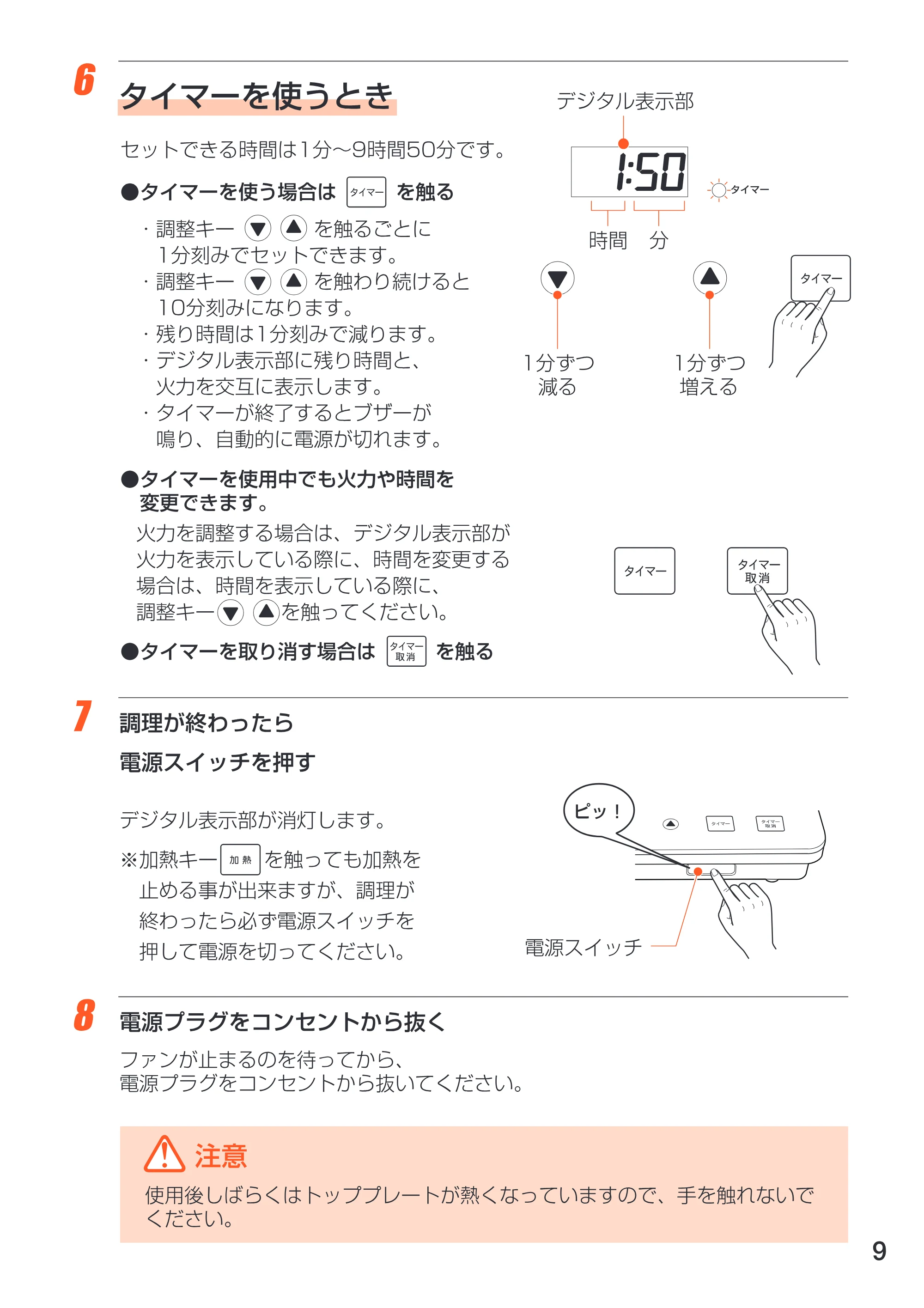 アイリスオーヤマ EIH-14 取扱説明書 — EIH14_09 [Converted] — 原本ページ — 9ページ