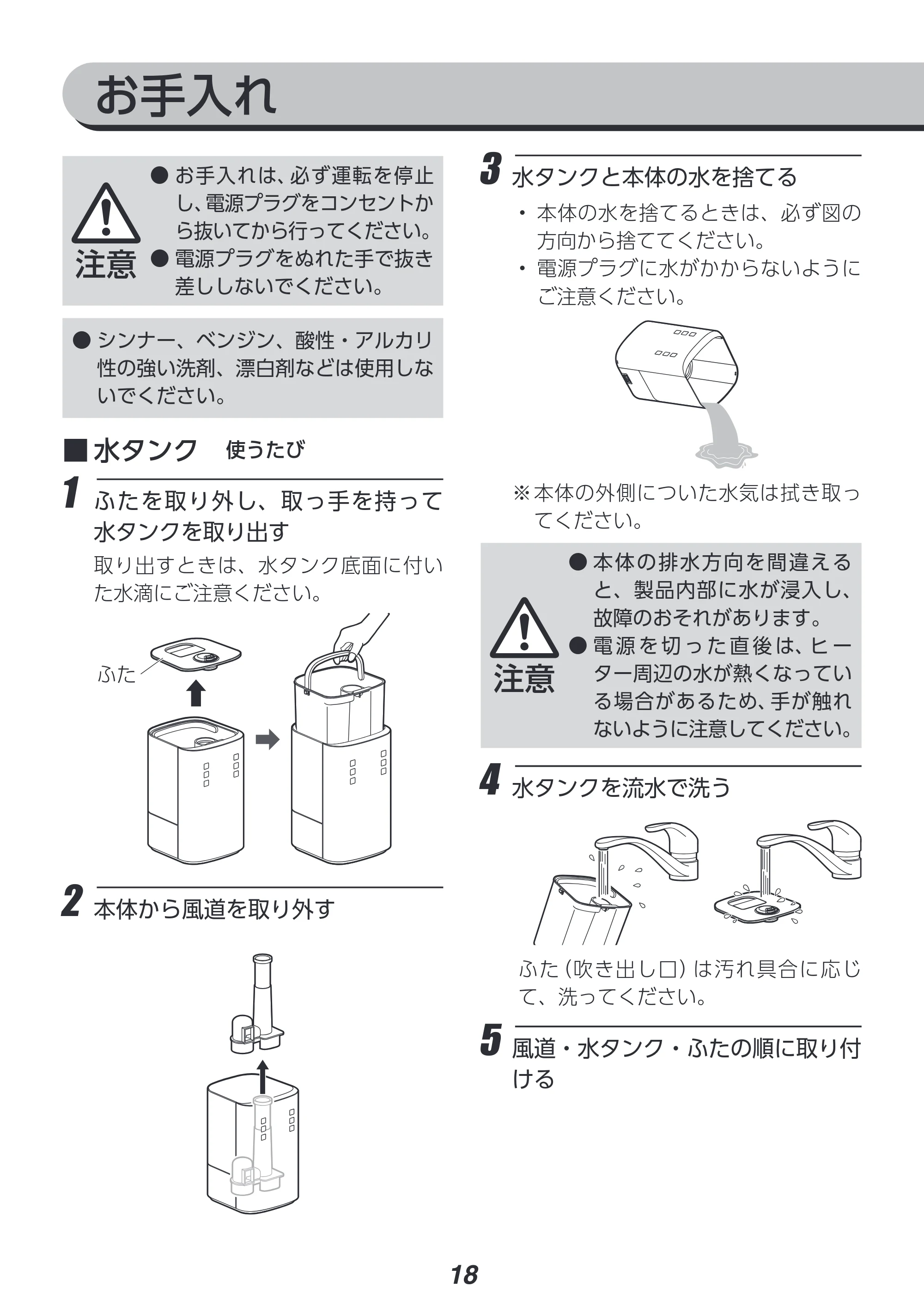 アイリスオーヤマ KHM-HBU501 取扱説明書 — 原本ページ — 18ページ