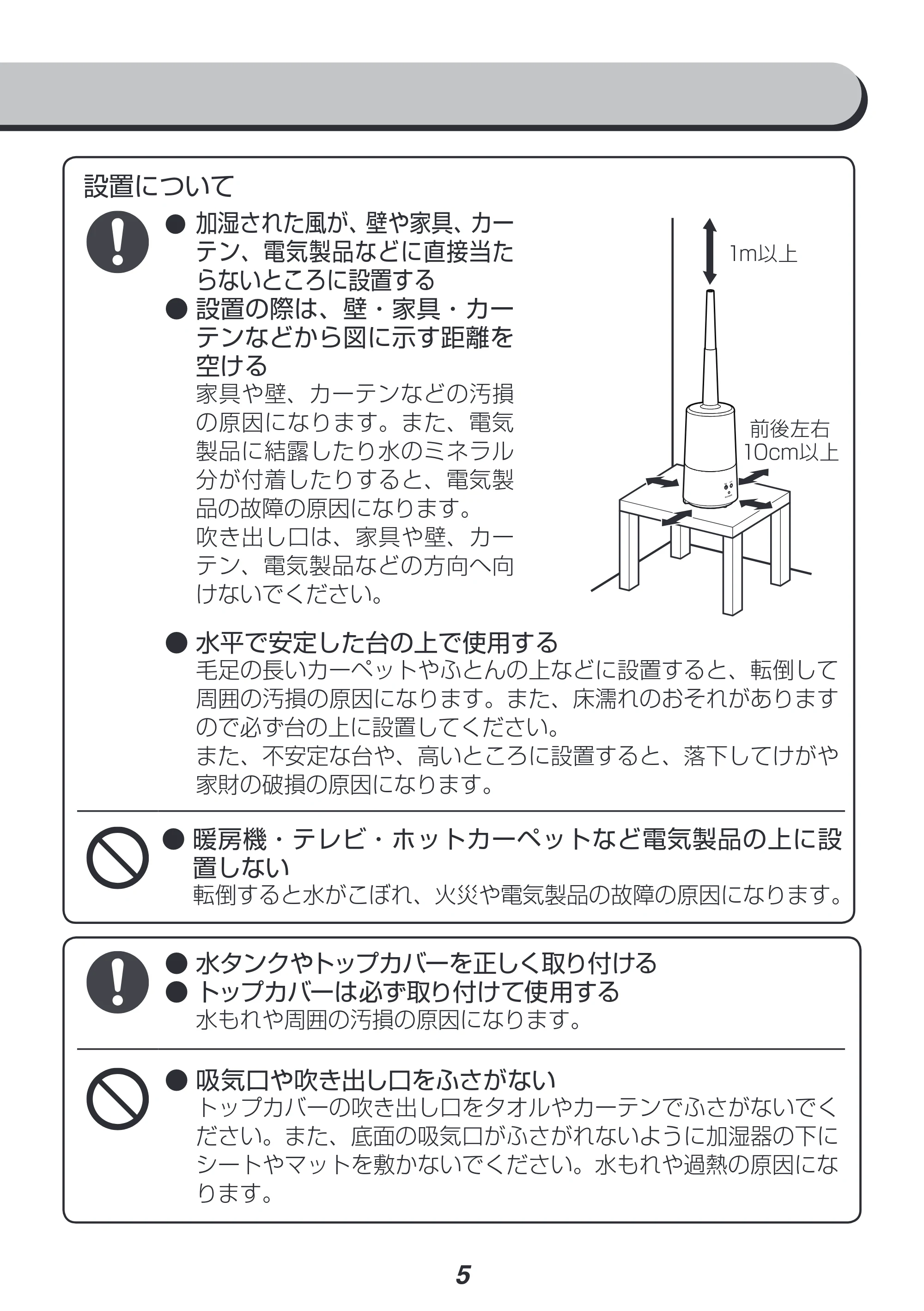 アイリスオーヤマ UHM-280CM 取扱説明書 — 原本ページ — 5ページ