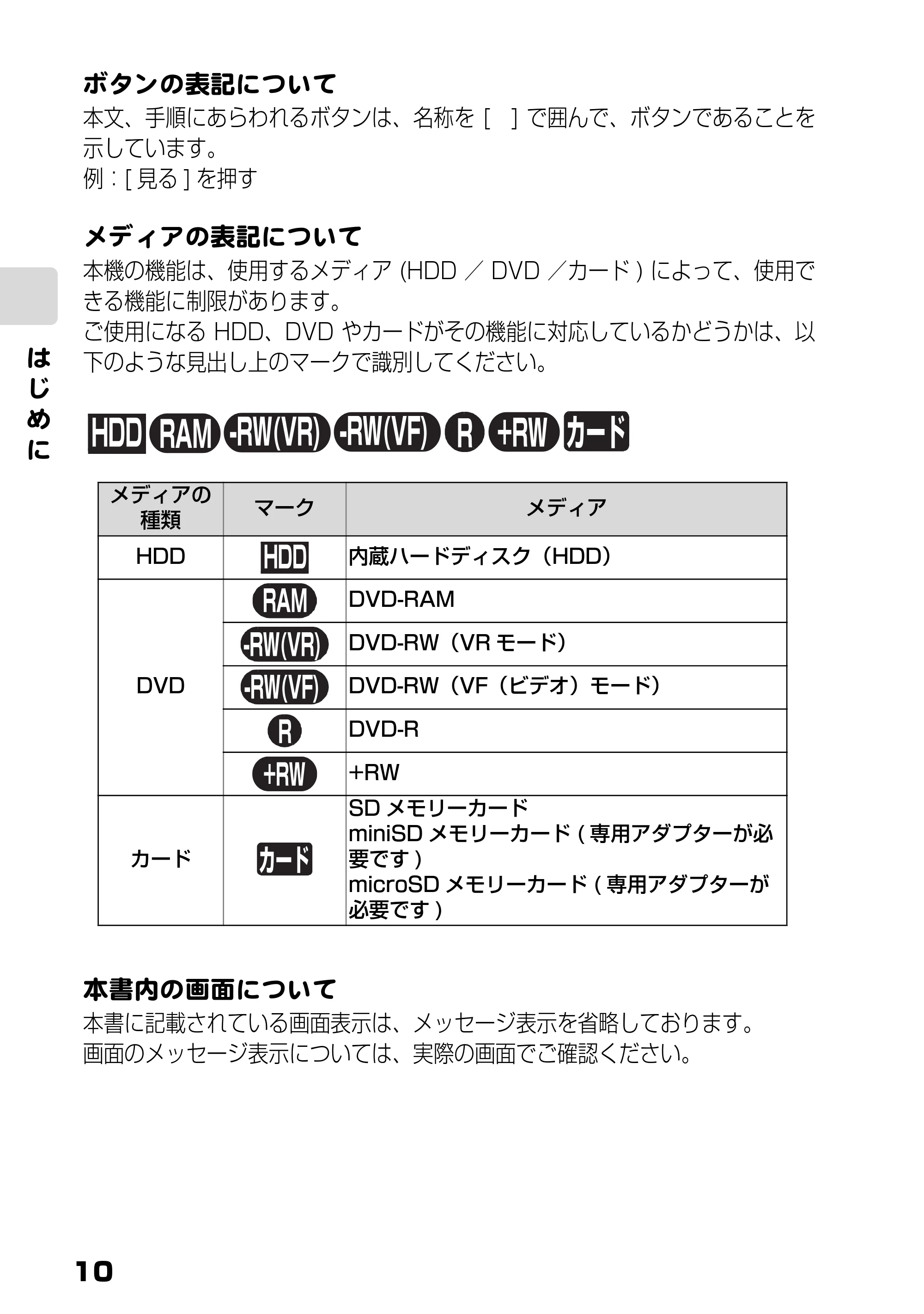 日立 DZ-HS803 / DZ-HS903 取扱説明書 — 原本ページ — 10ページ