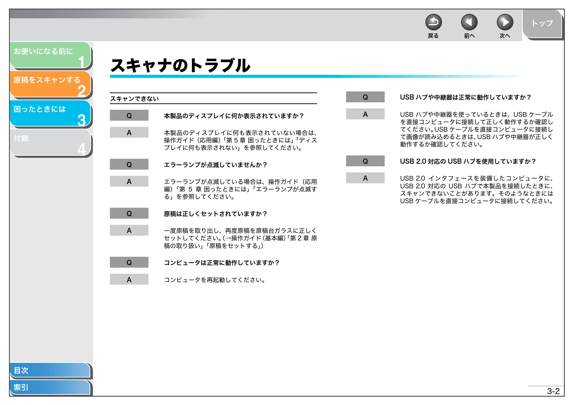 キヤノン MF4150/MF4130/MF4120 スキャナードライバーガイド （PDF形式／2.81Mバイト） — スキャナのトラブル — 原本ページ — 54ページ