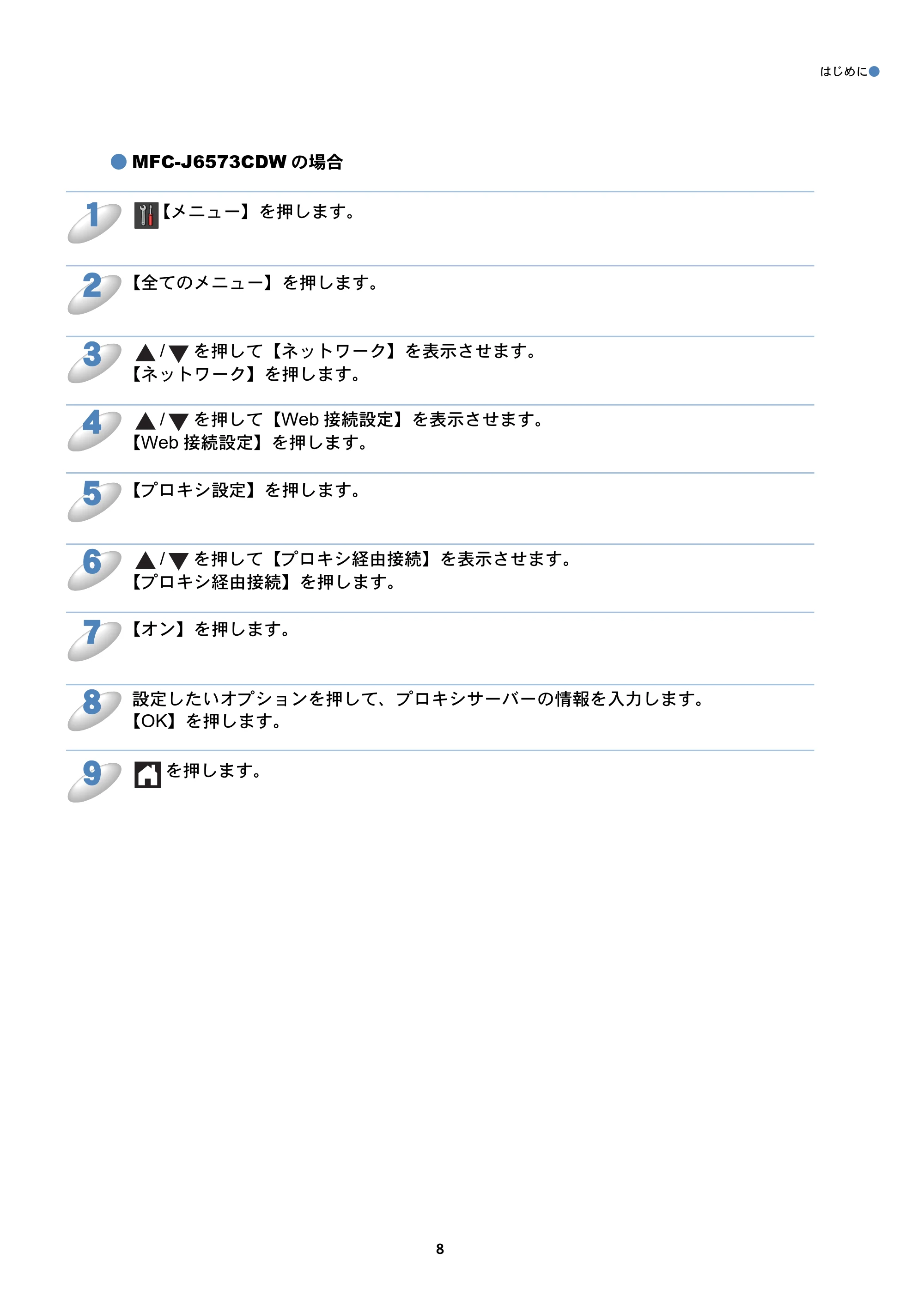ブラザー MFC-J6573CDW / MFC-J6973CDW / MFC-J6990CDW クラウド接続ガイド — 原本ページ — 8ページ