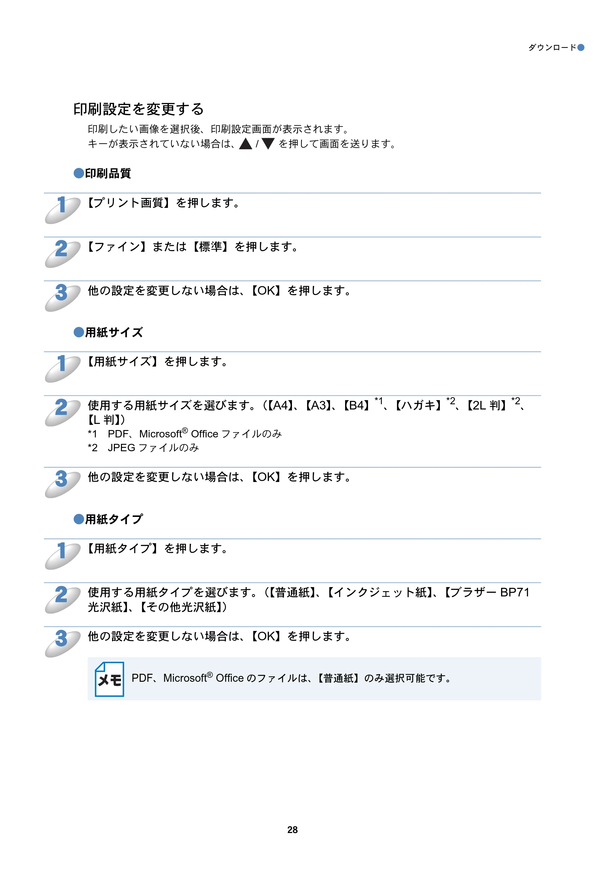 ブラザー MFC-J6573CDW / MFC-J6973CDW / MFC-J6990CDW クラウド接続ガイド — 印刷設定を変更する — 原本ページ — 28ページ