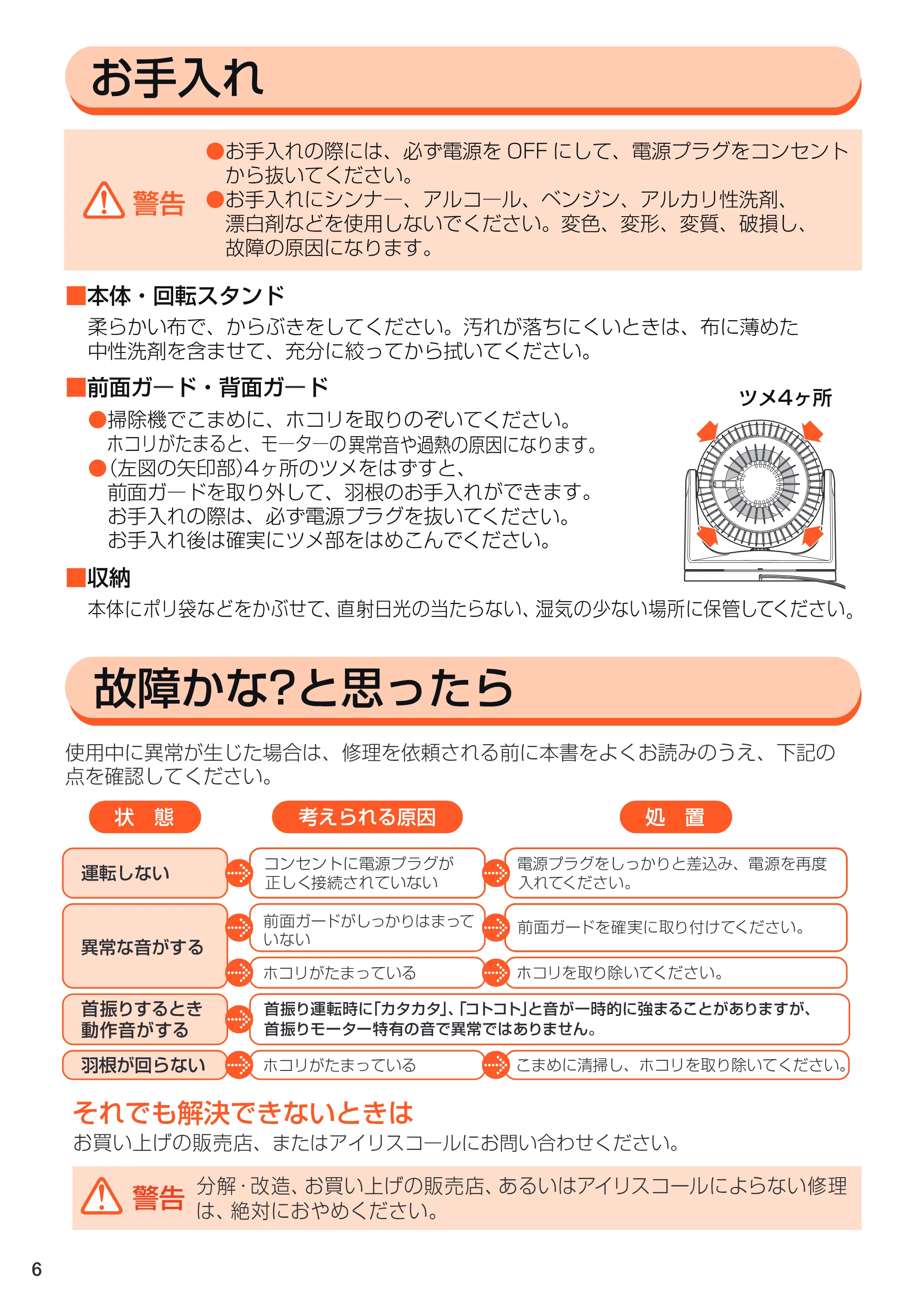 アイリスオーヤマ END-20K 取扱説明書 — ENC20-ENC20K-06 — 原本ページ — 6ページ