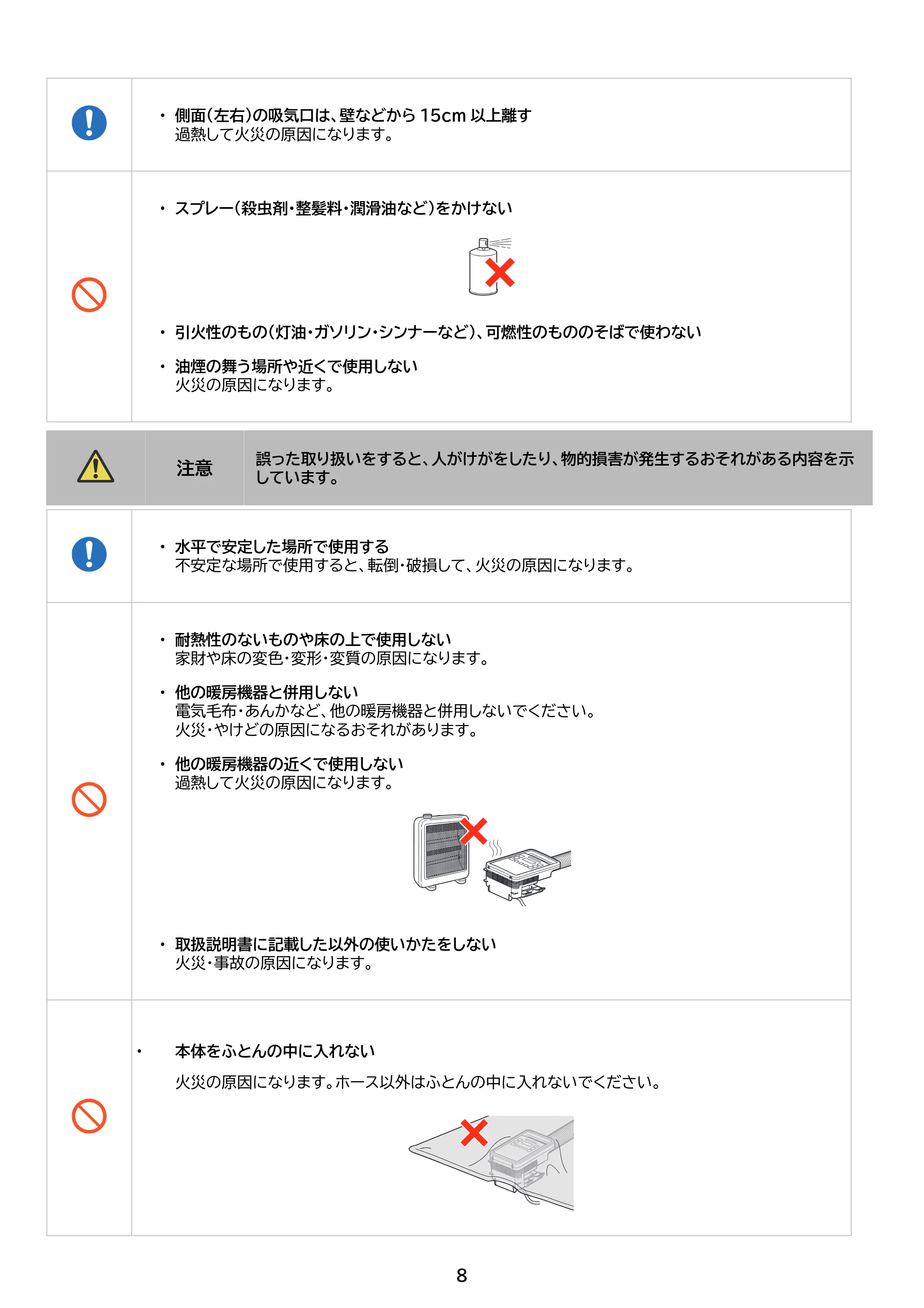 アイリスオーヤマ KFK-302 取扱説明書 — 原本ページ — 8ページ