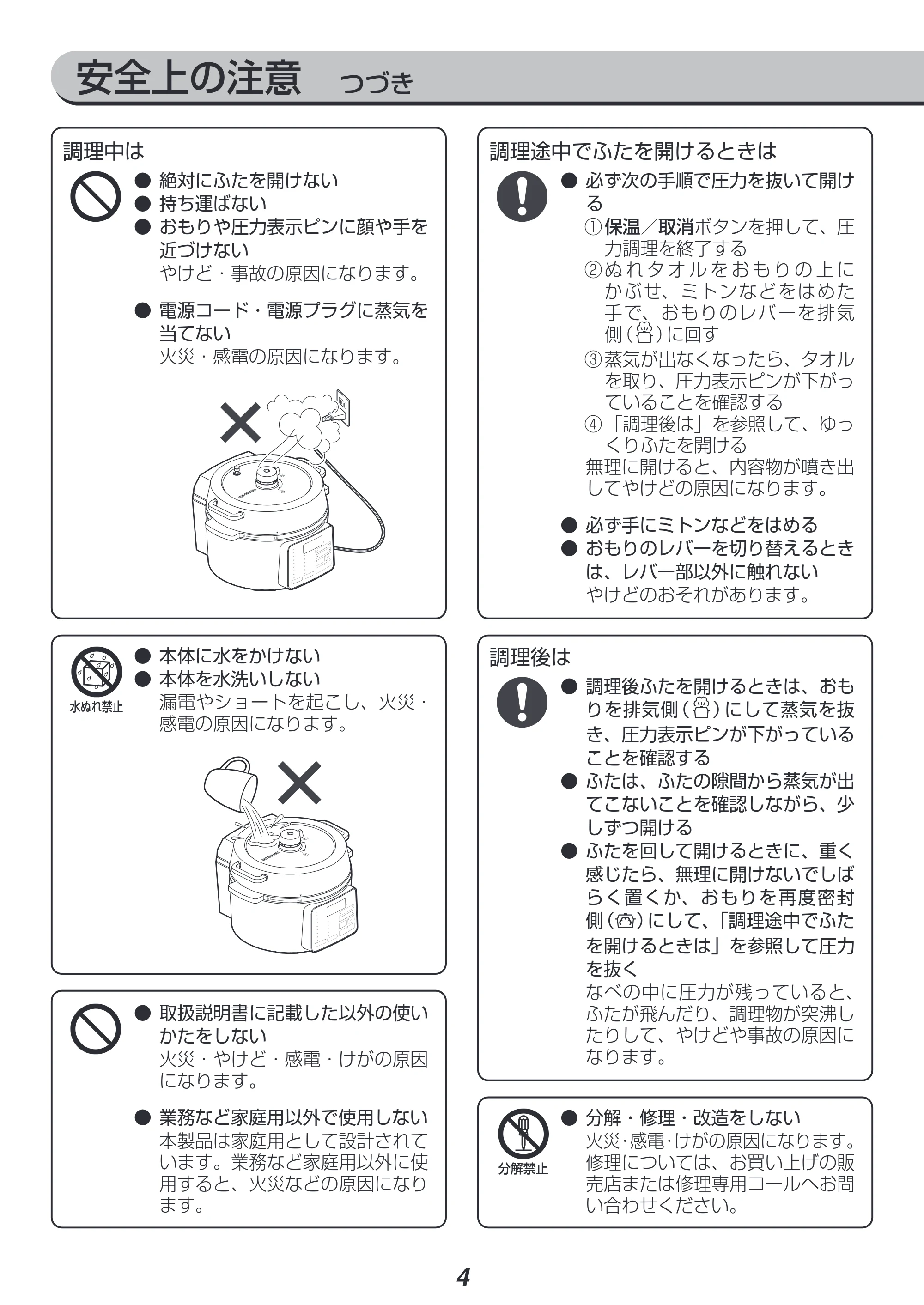 アイリスオーヤマ PC-MA2 取扱説明書 — 原本ページ — 4ページ