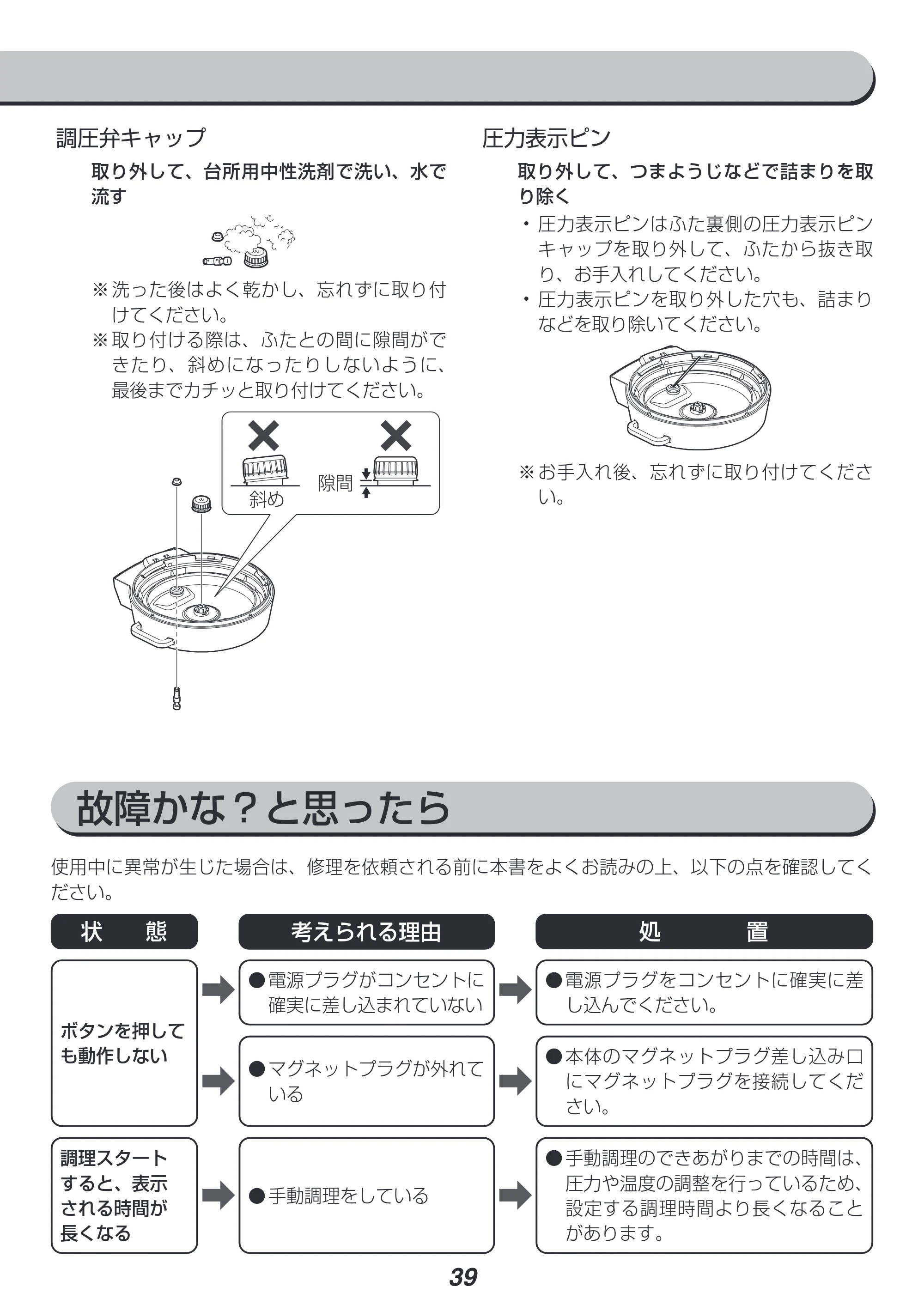 アイリスオーヤマ PC-MA2 取扱説明書 — 原本ページ — 39ページ