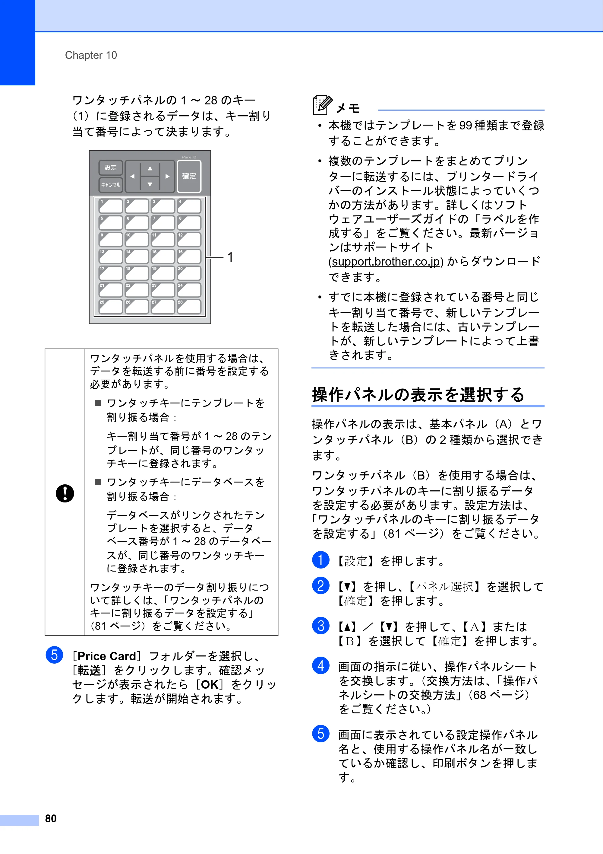 ブラザー TD-2135N/ 2135NSA / TD-2135NWB/ 2135NWBSA ユーザーズガイド — 操作パネルの表示を選択する — 原本ページ — 86ページ