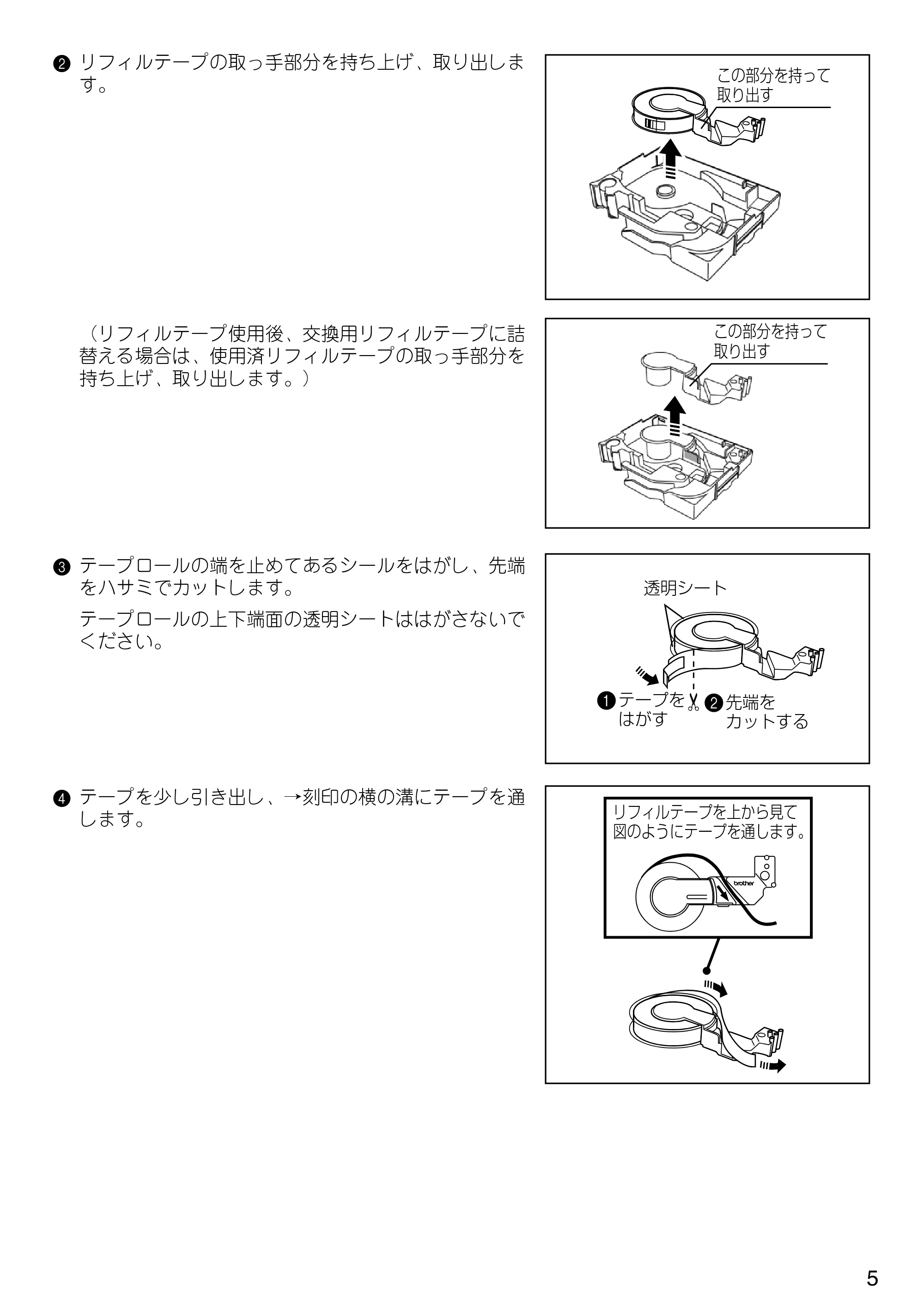 ブラザー PT-1500pc クイックリファレンスガイド — 原本ページ — 11ページ