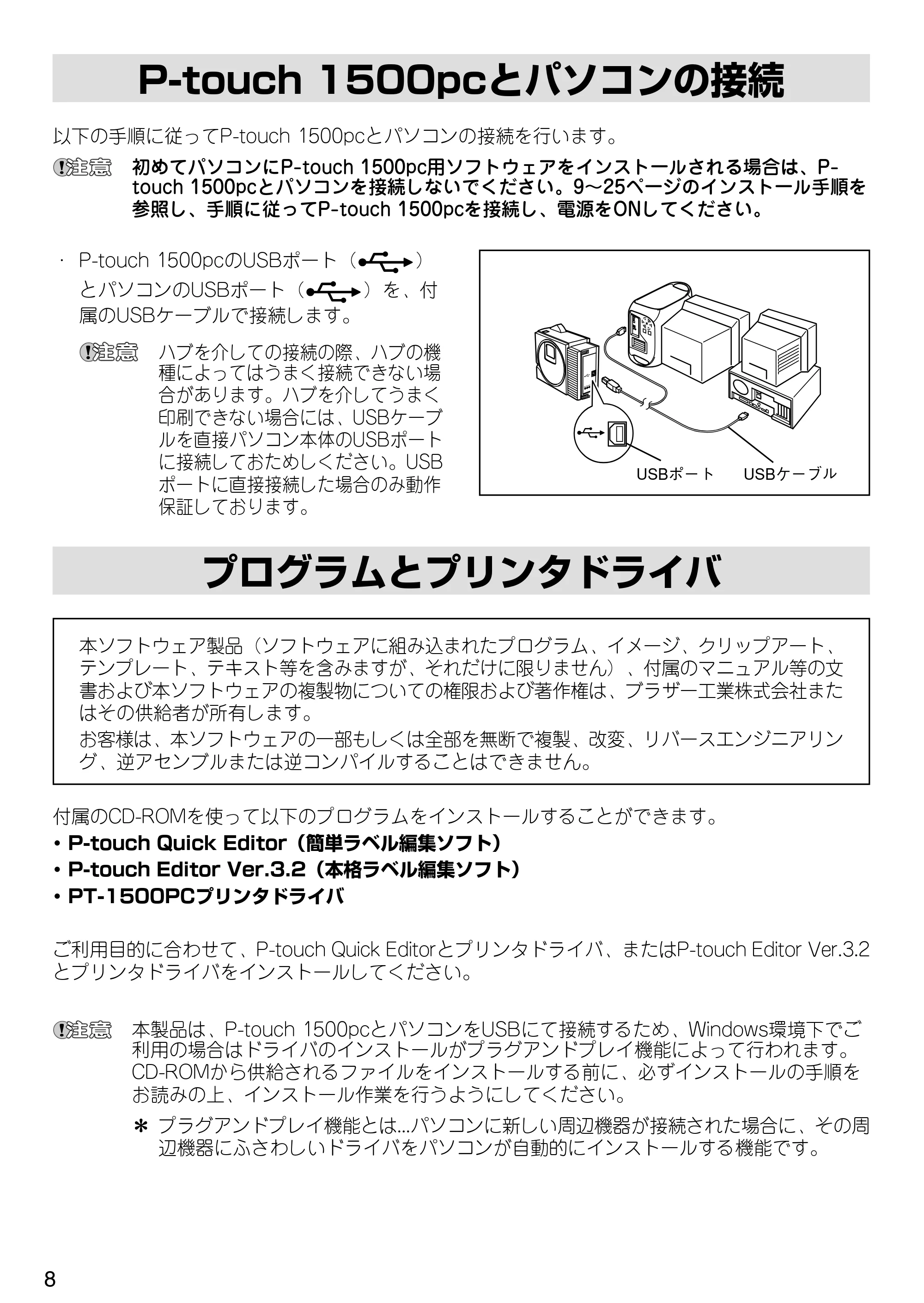 ブラザー PT-1500pc クイックリファレンスガイド — 原本ページ — 14ページ