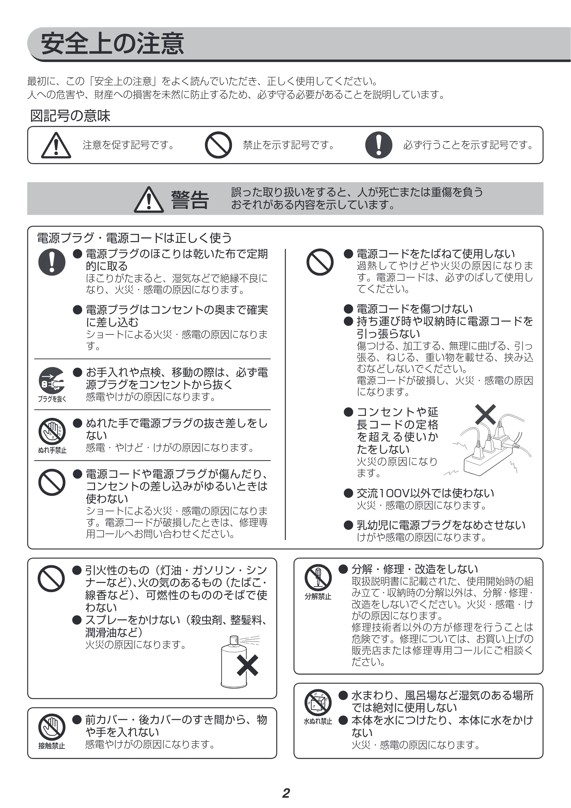 アイリスオーヤマ LFD-306R 取扱説明書 — 原本ページ — 2ページ