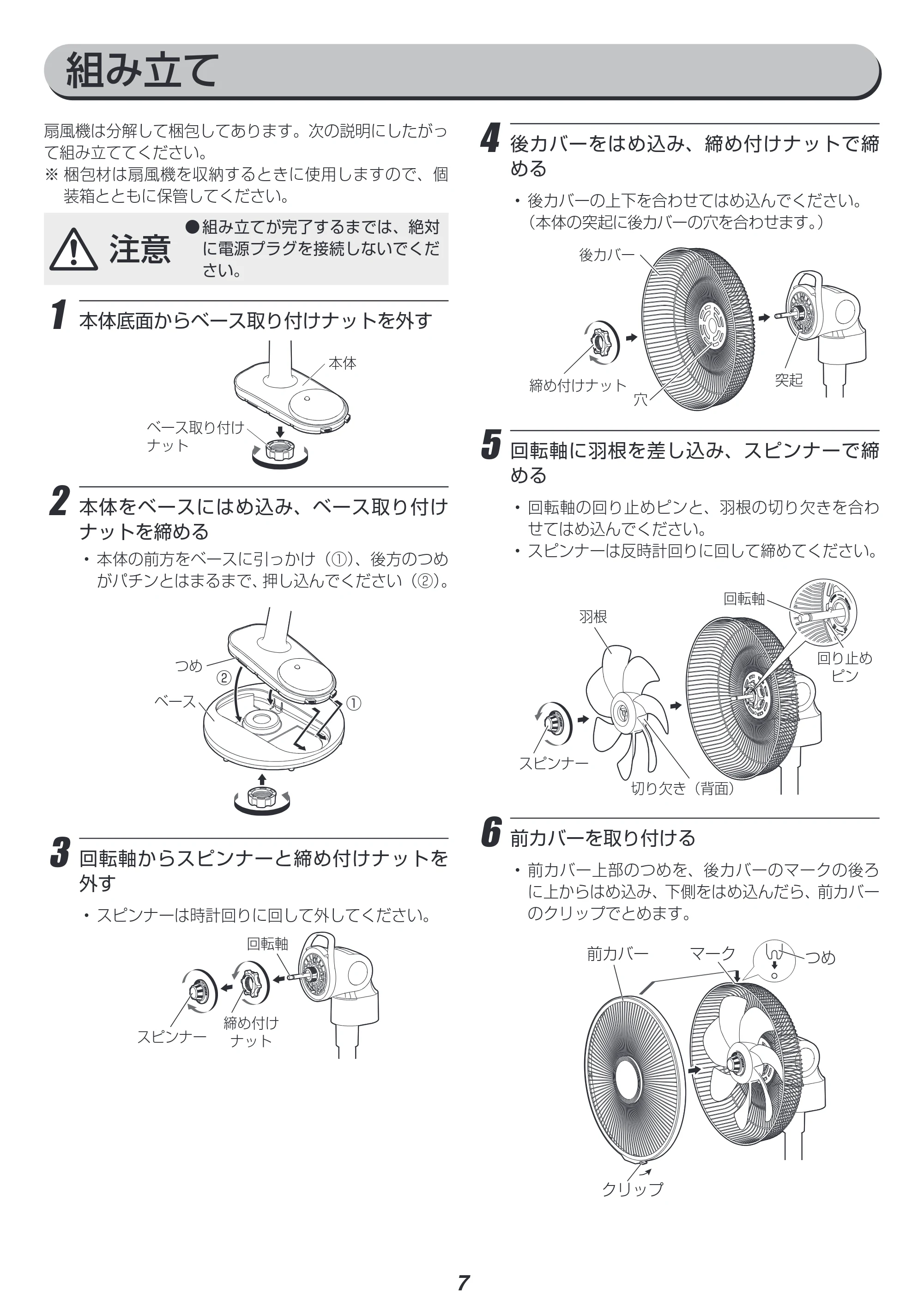 アイリスオーヤマ LFD-306R 取扱説明書 — 原本ページ — 7ページ