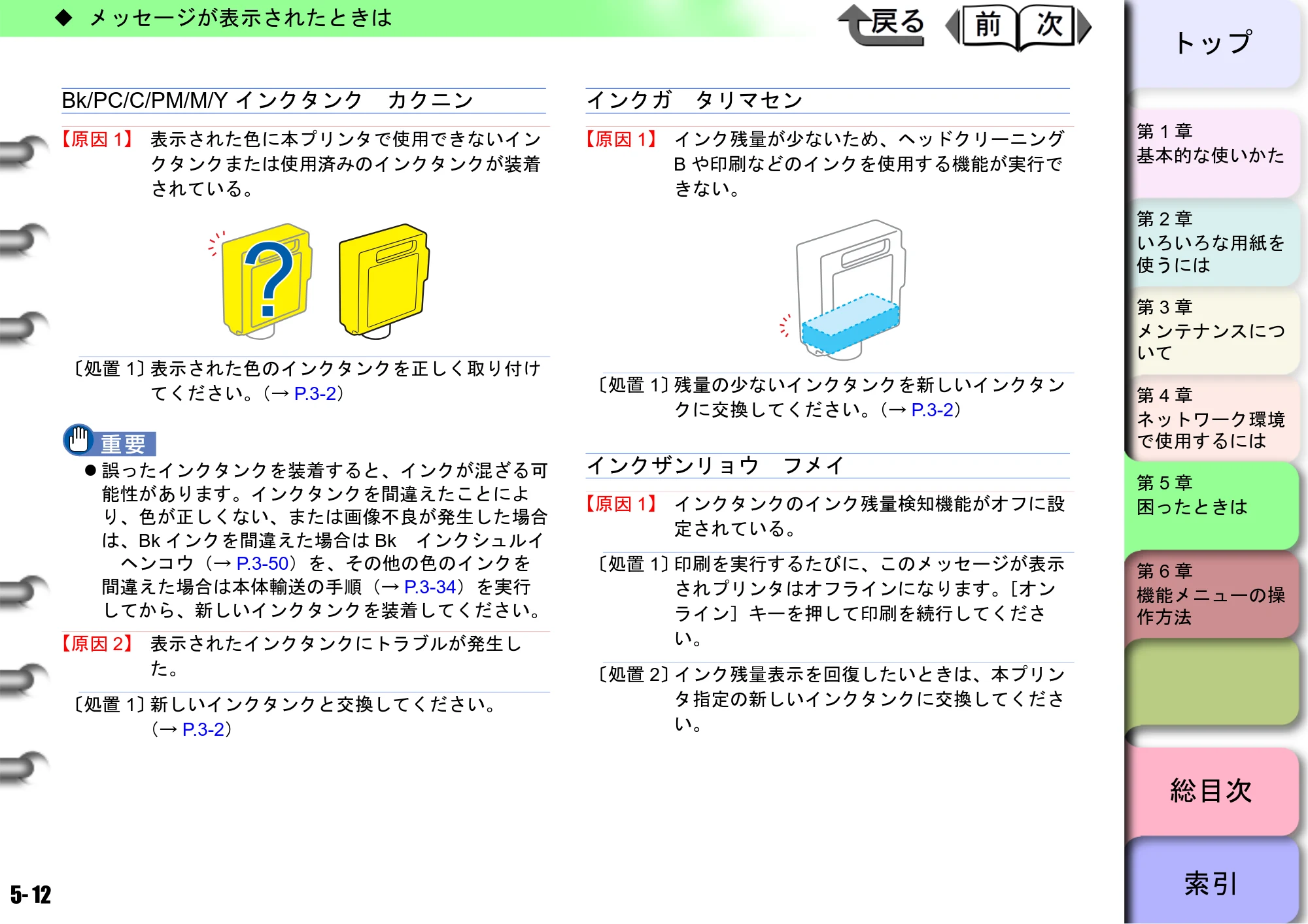 キヤノン W8400 PGインクモデル/染料インクモデル 共通マニュアル ユーザーズマニュアル （PDF形式／10.63Mバイト） — 原本ページ — 193ページ