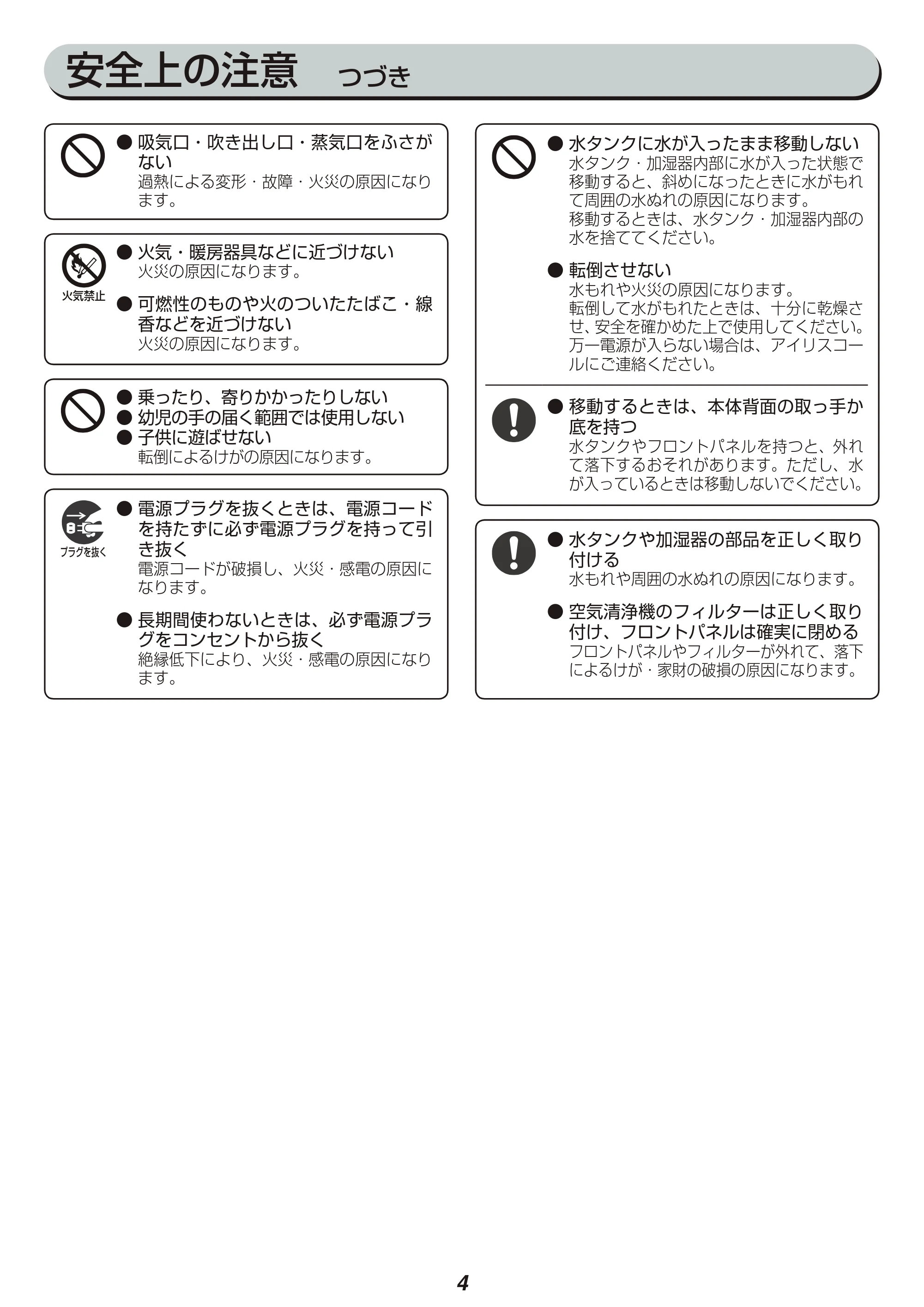アイリスオーヤマ RHF-252 取扱説明書 — 原本ページ — 4ページ