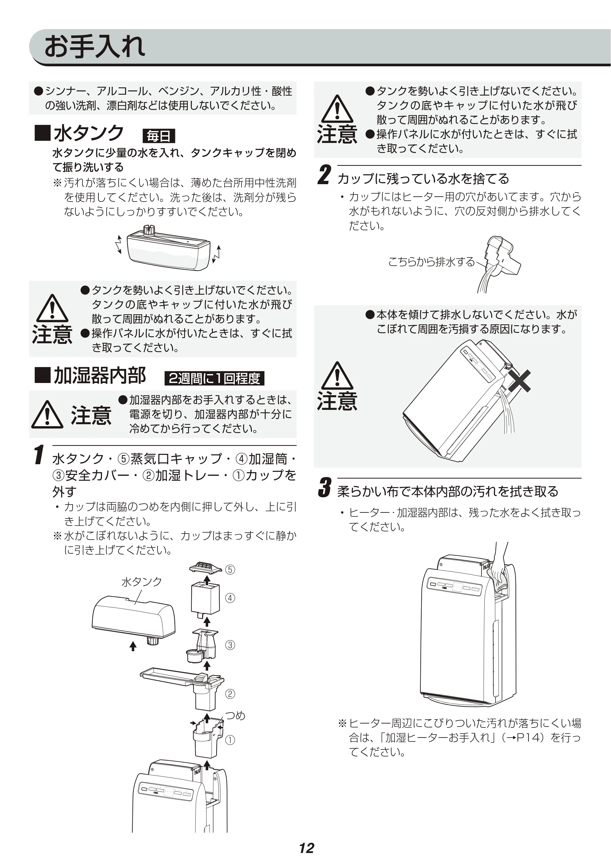 アイリスオーヤマ RHF-252 取扱説明書 — 原本ページ — 12ページ