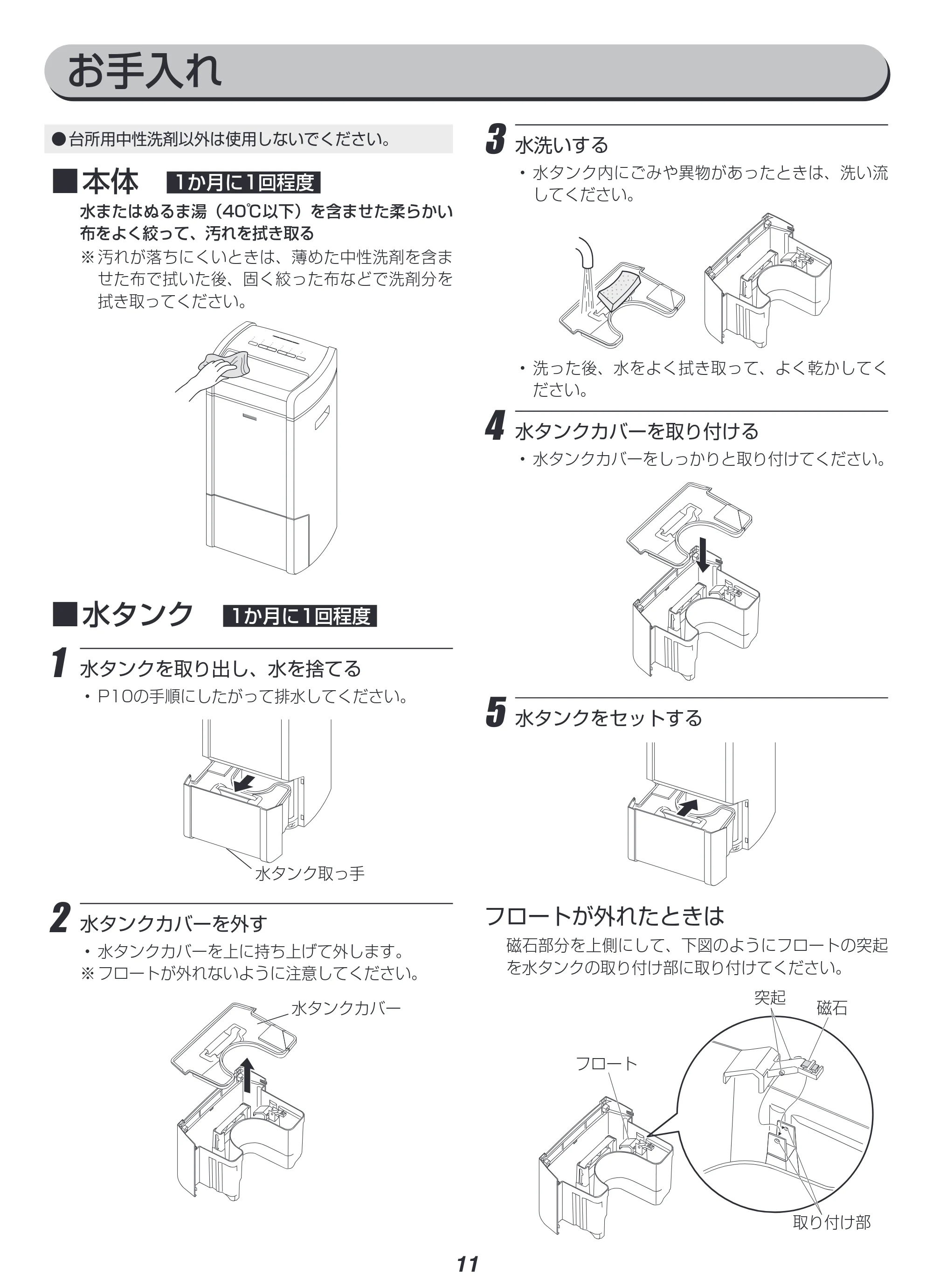 アイリスオーヤマ IJH-L160 取扱説明書 — 原本ページ — 11ページ