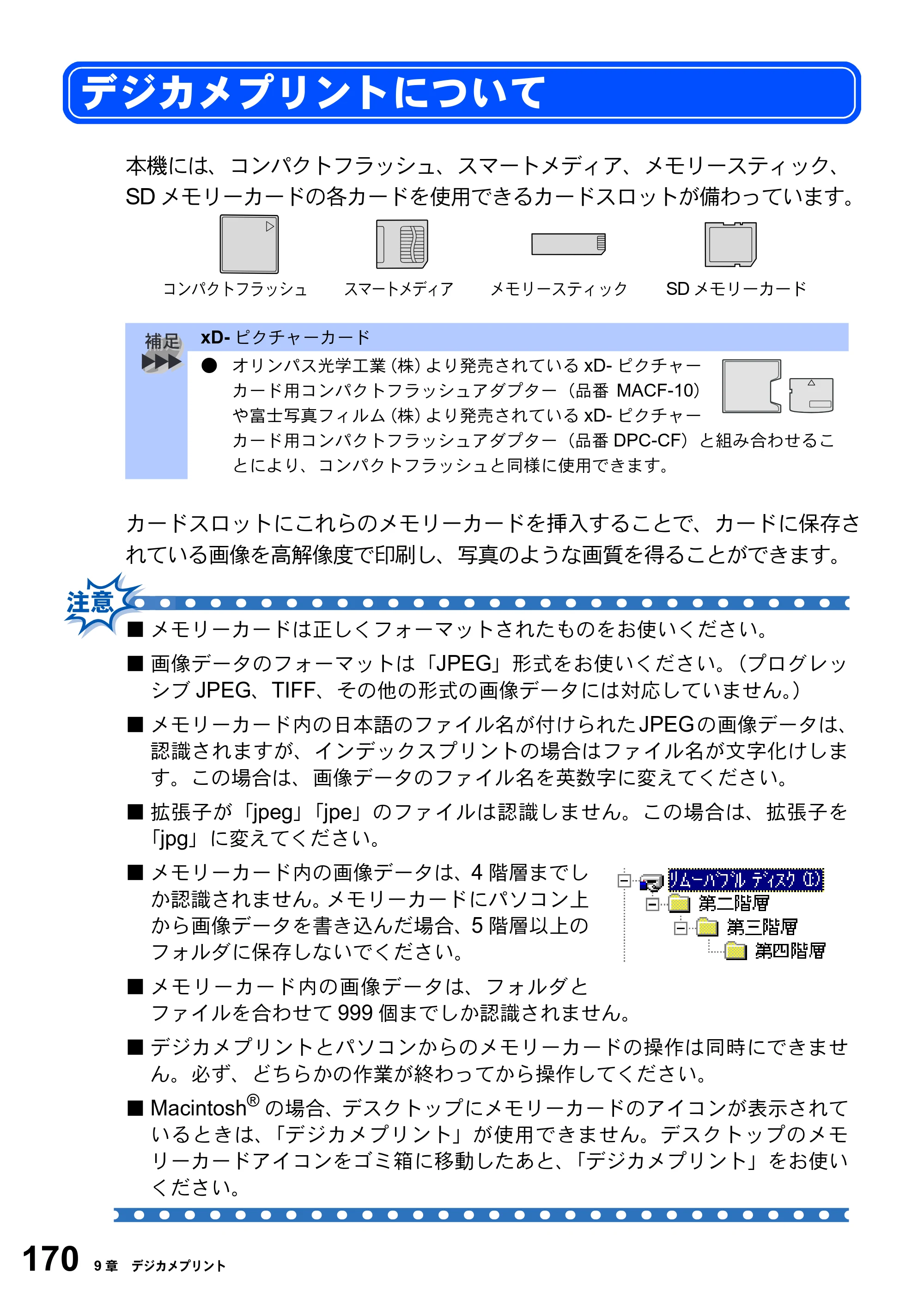 ブラザー MFC-3820JN 取扱説明書（本体） — デジカメプリントについて — 原本ページ — 170ページ