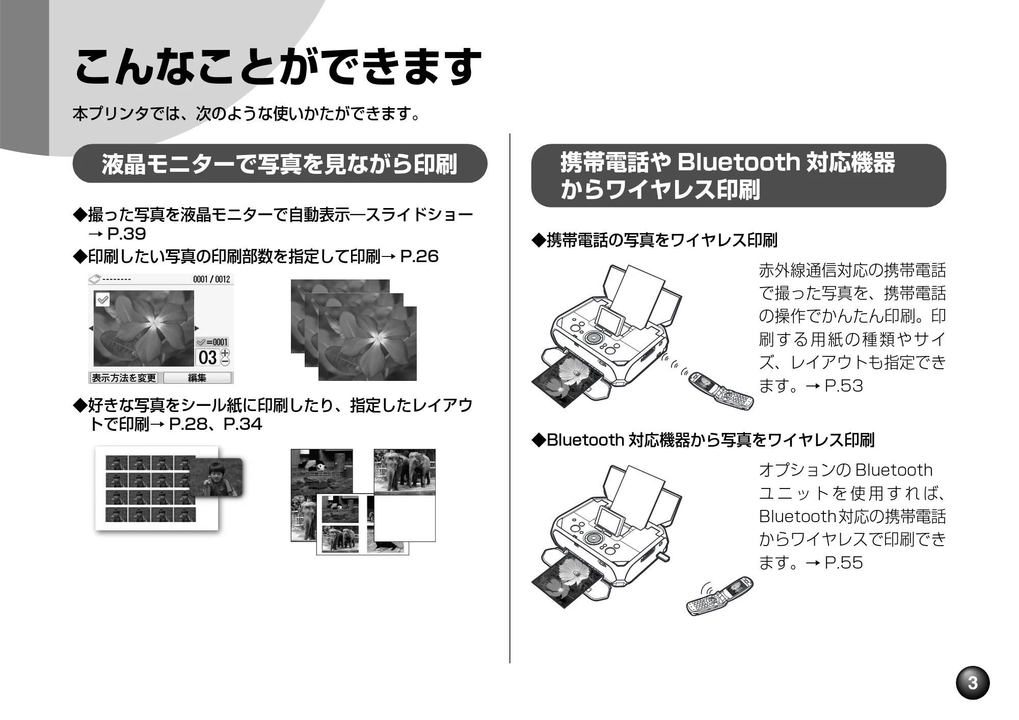 キヤノン PIXUS mini360 基本操作ガイド （PDF形式／8.94Mバイト） — こんなことができます — 原本ページ — 5ページ