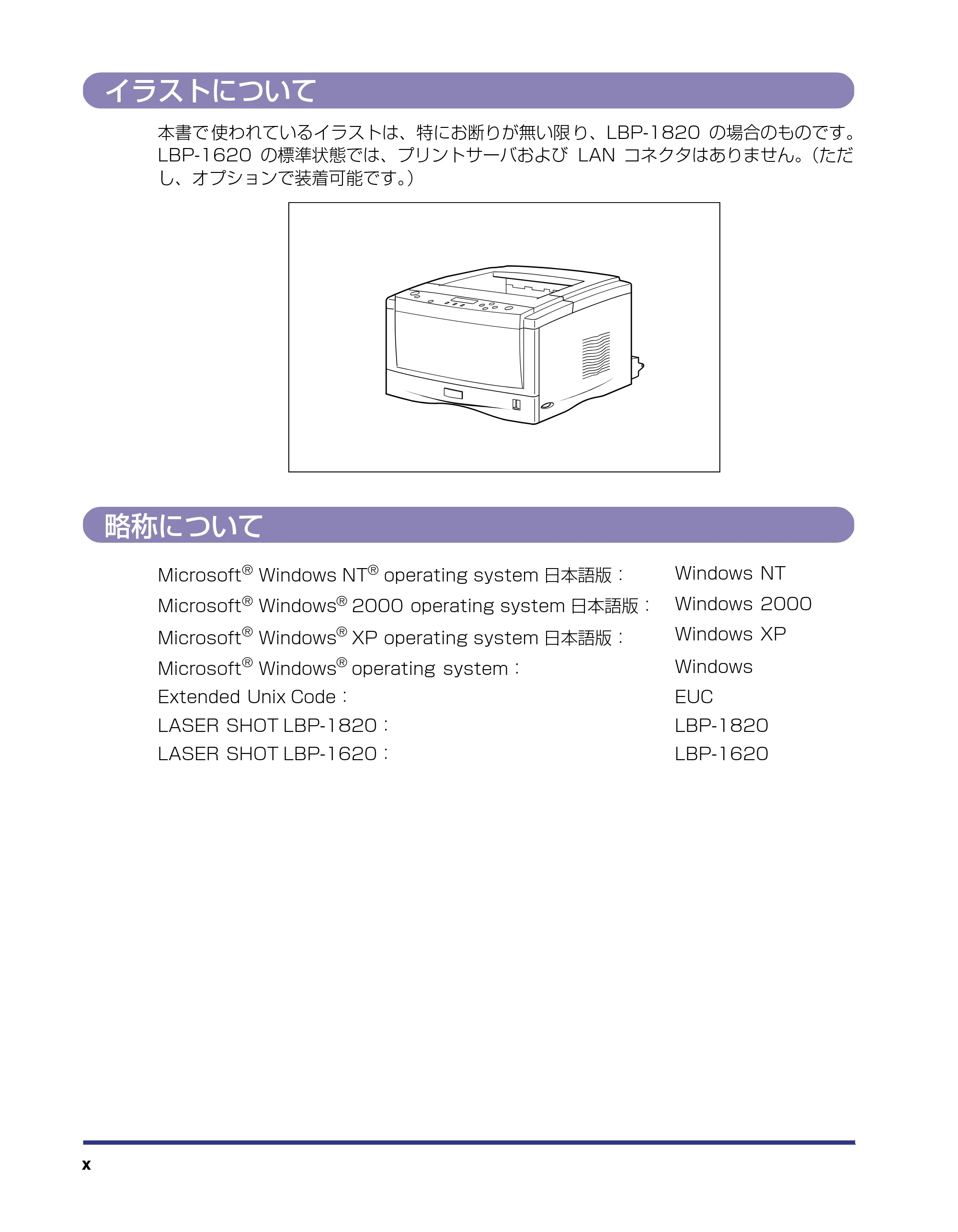 キヤノン LBP-1820/1620 LIPS機能ガイド 2006年5月25日更新 (PDF形式/2.55Mバイト) — イラストについて — 原本ページ — 12ページ