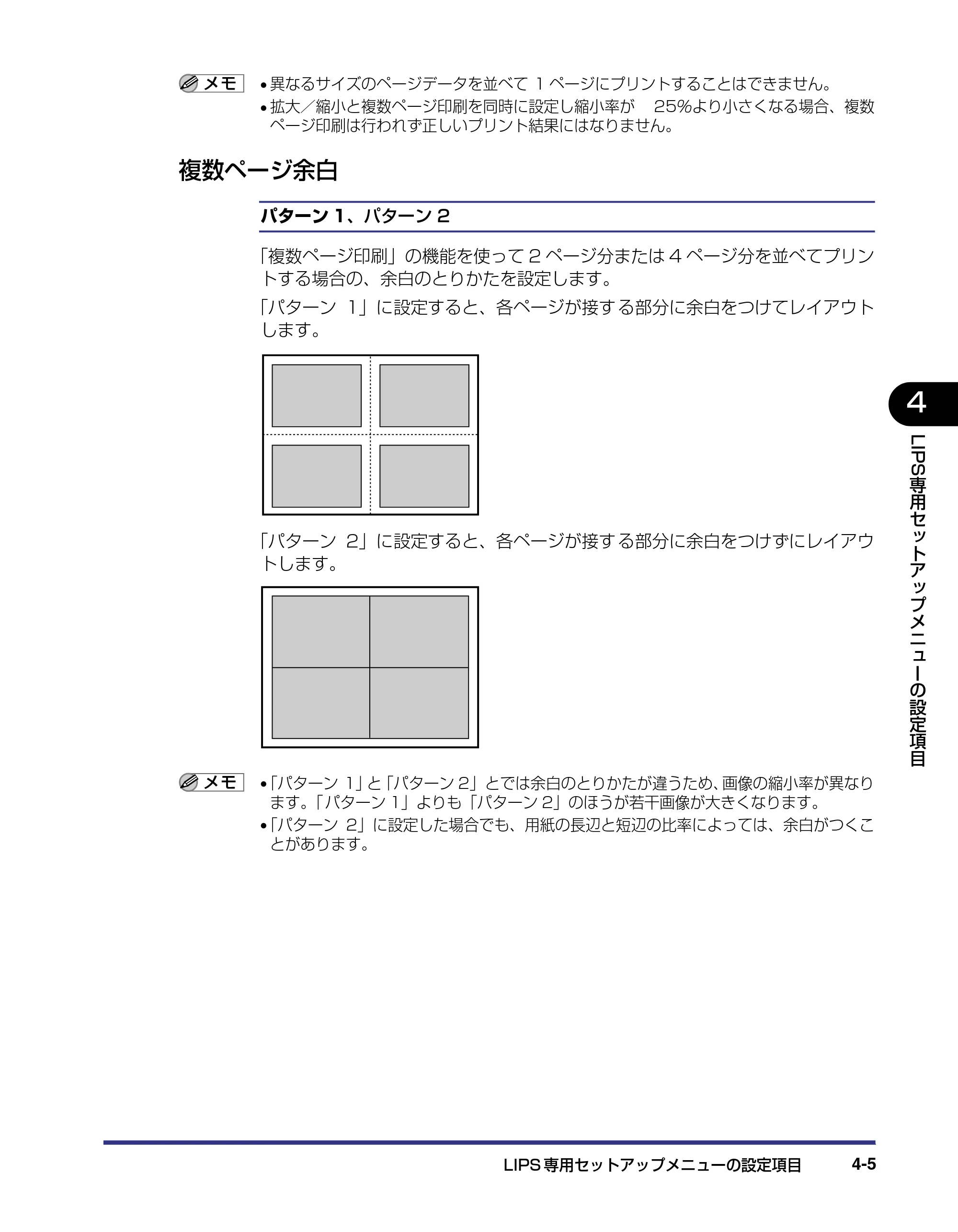 キヤノン LBP-1820/1620 LIPS機能ガイド 2006年5月25日更新 （PDF形式／2.55Mバイト） — 複数ページ余白 — 原本ページ — 95ページ