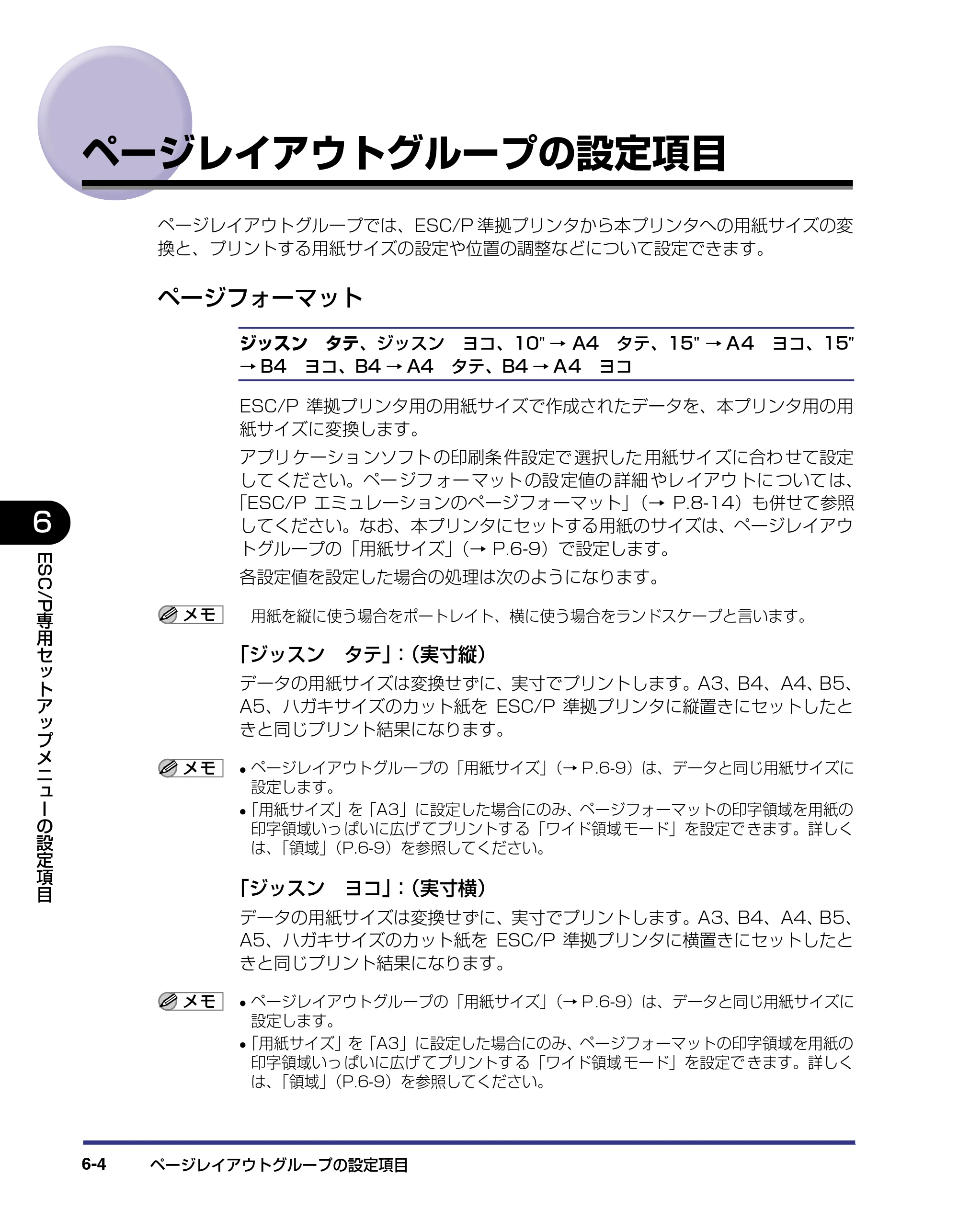 キヤノン LBP-1820/1620 LIPS機能ガイド 2006年5月25日更新 （PDF形式／2.55Mバイト） — ページレイアウトグループの設定項目 — 原本ページ — 128ページ