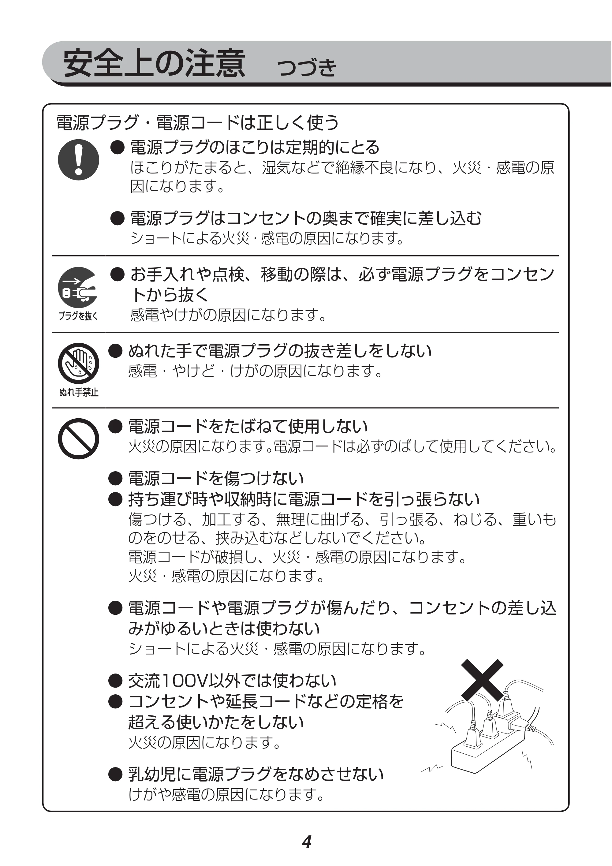 アイリスオーヤマ EBK-1206-ZR 取扱説明書 — 原本ページ — 4ページ