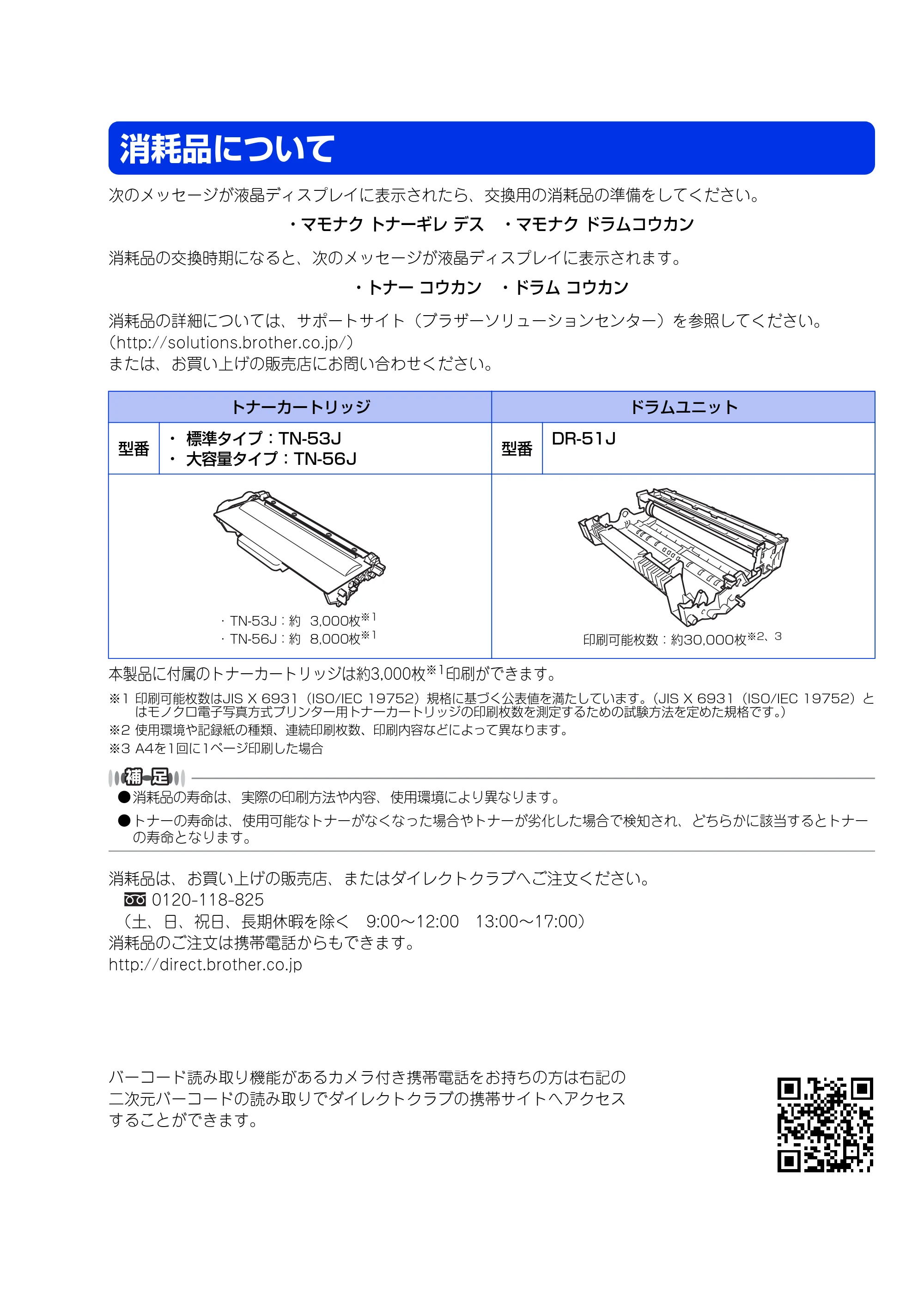 ブラザー HL-6180DW かんたん設置ガイド — 消耗品について — 原本ページ — 42ページ