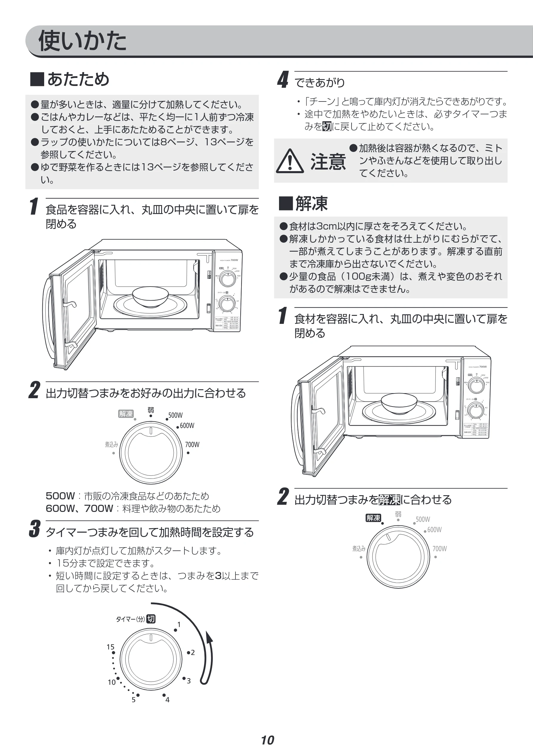 アイリスオーヤマ IMG-T177 取扱説明書 — 使いかた — 図版 10-1 — 10ページ