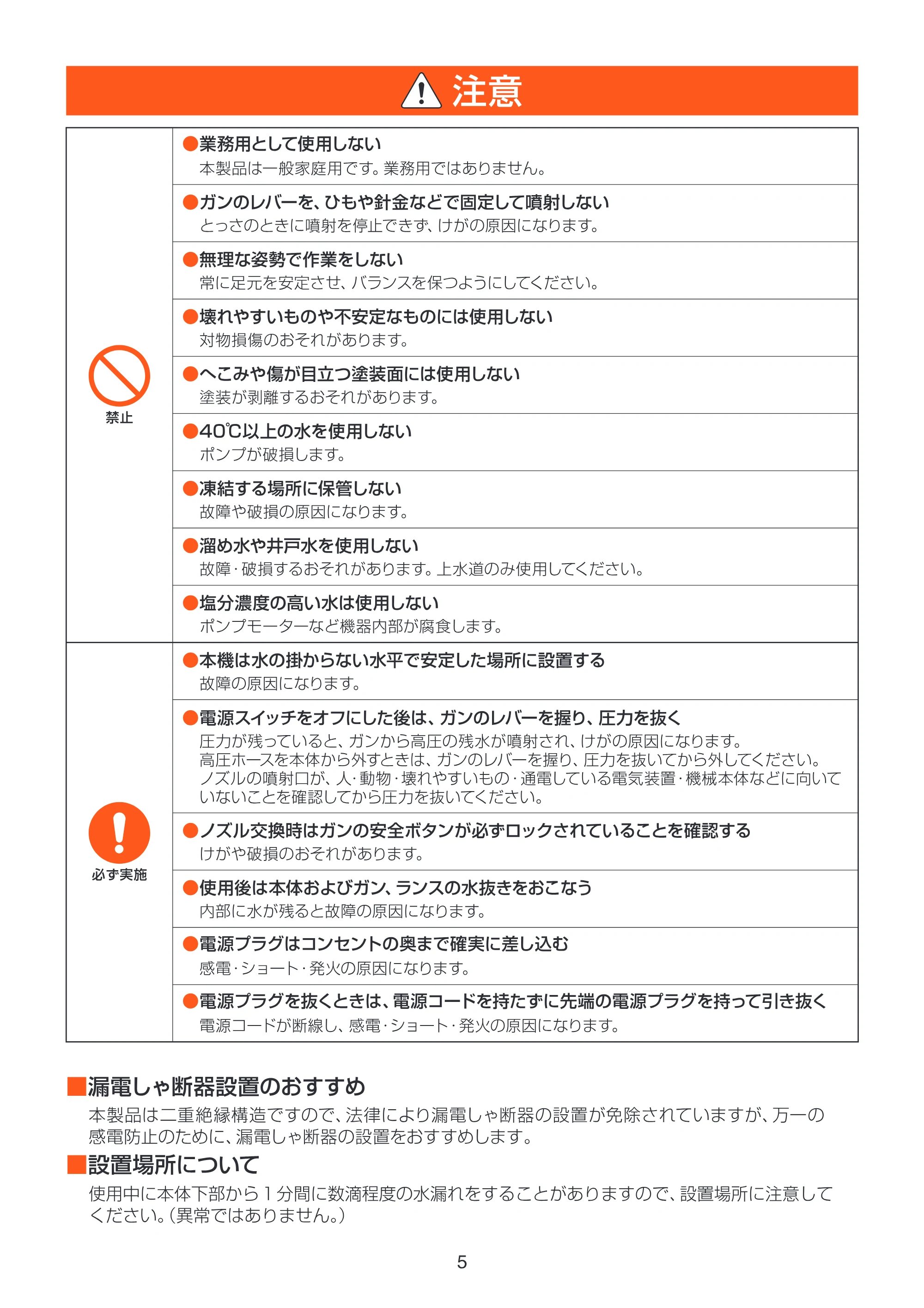 アイリスオーヤマ FBN-606 取扱説明書 — FBN606_P05_注意3 [Converted] — 原本ページ — 5ページ