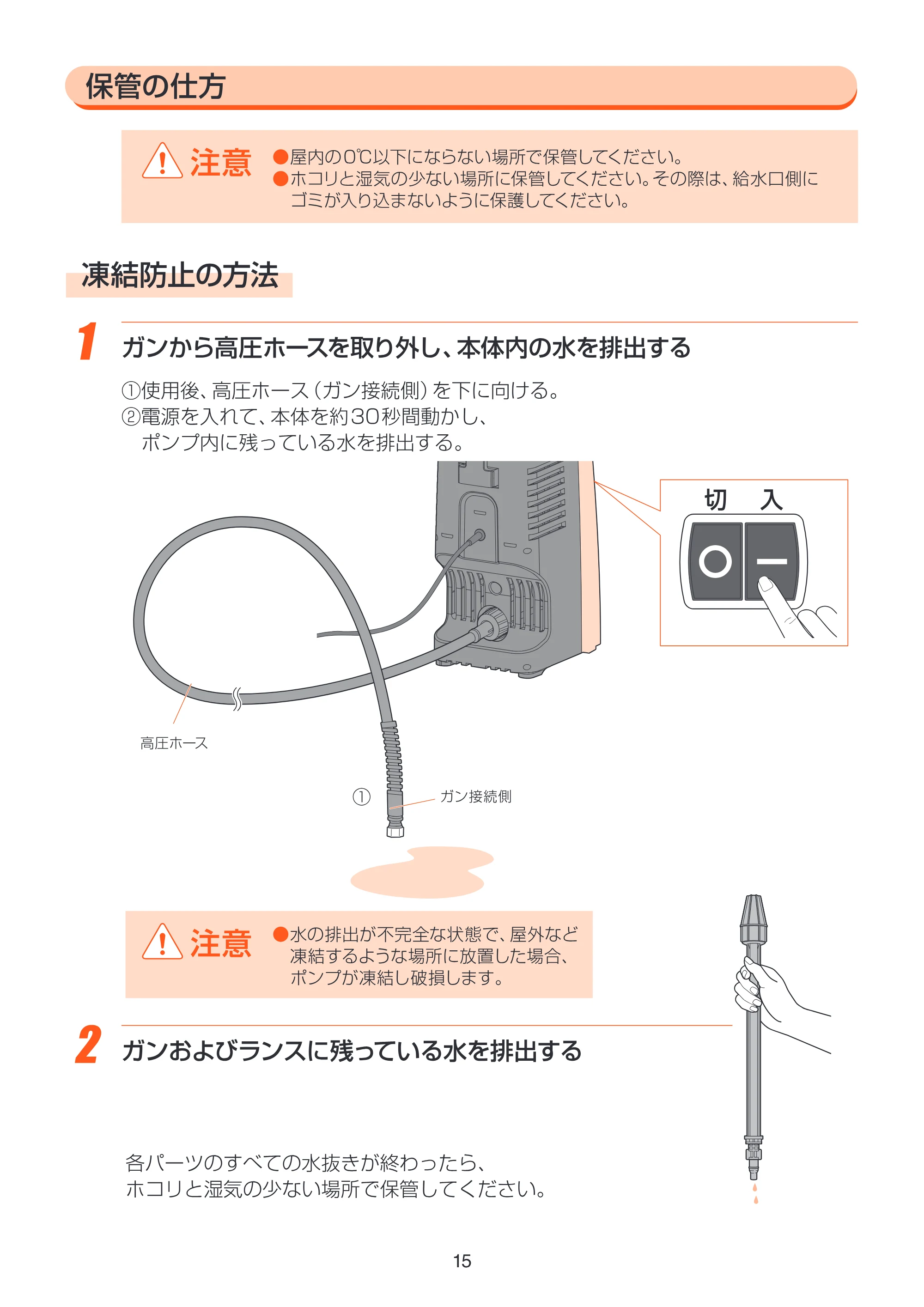 アイリスオーヤマ FBN-606 取扱説明書 — FBN606_P15_保管 [Converted] — 原本ページ — 15ページ