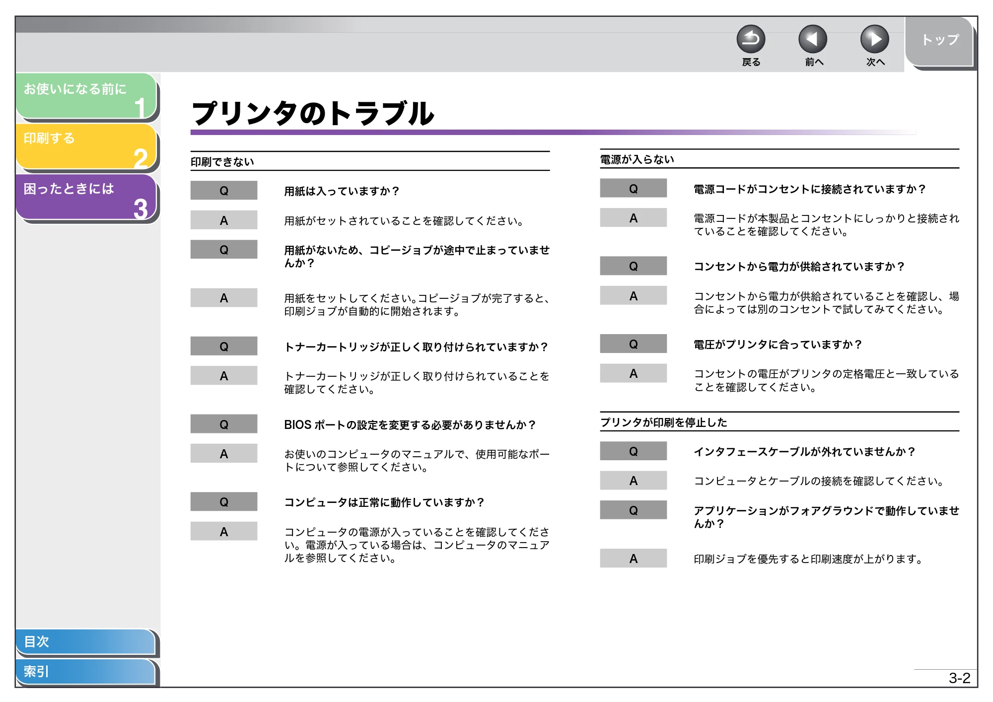 キヤノン D350 プリンタードライバーガイド （PDF形式／1.74Mバイト） — プリンタのトラブル — 原本ページ — 44ページ