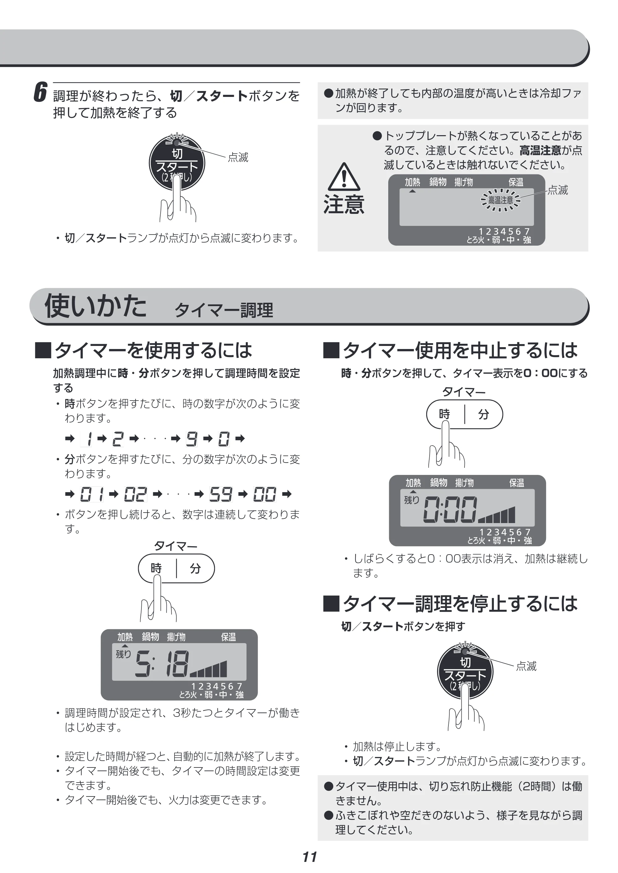 アイリスオーヤマ IHC-T71 取扱説明書 — 原本ページ — 11ページ