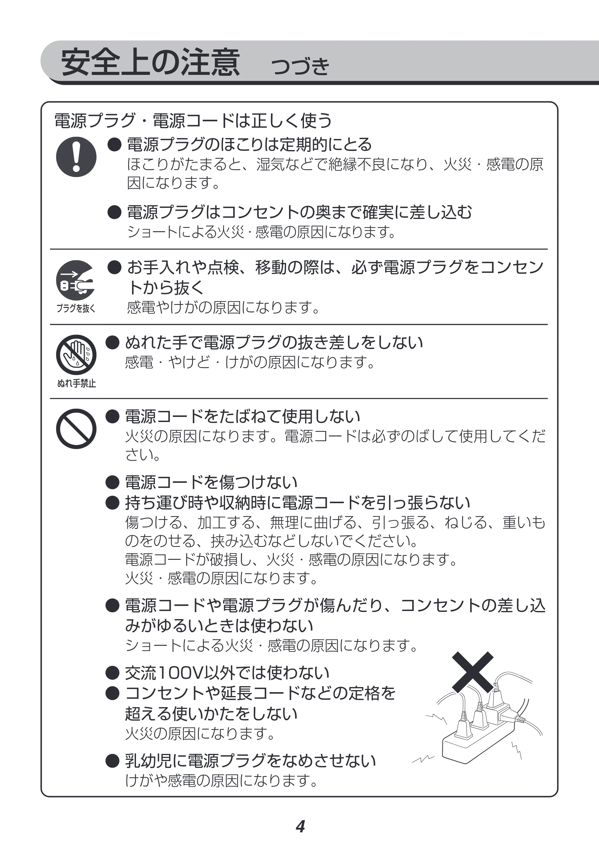 アイリスオーヤマ HCM-1105FL 取扱説明書 — 原本ページ — 4ページ