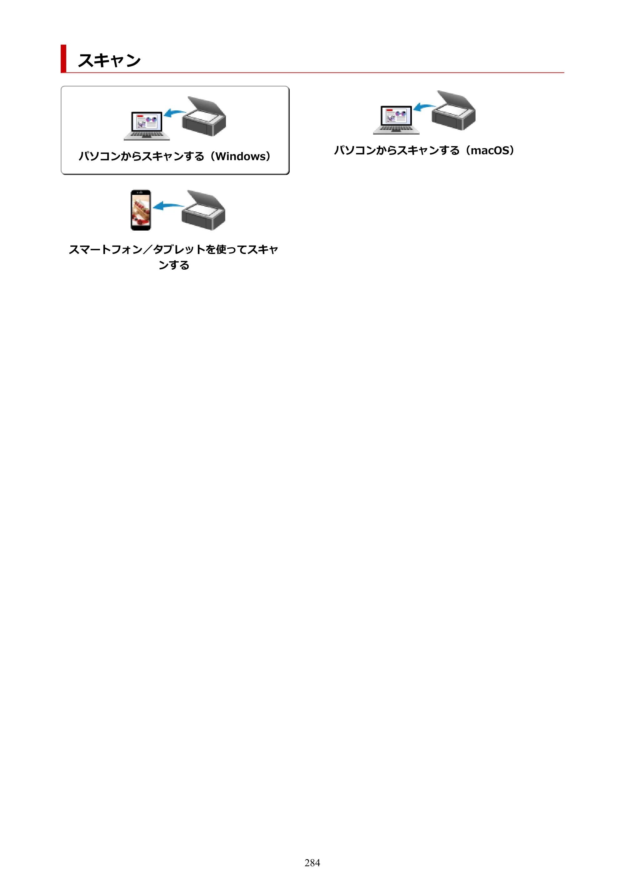 キヤノン PIXUS TS5330 オンラインマニュアル PDF版（Windows版） — スキャン — 原本ページ — 284ページ