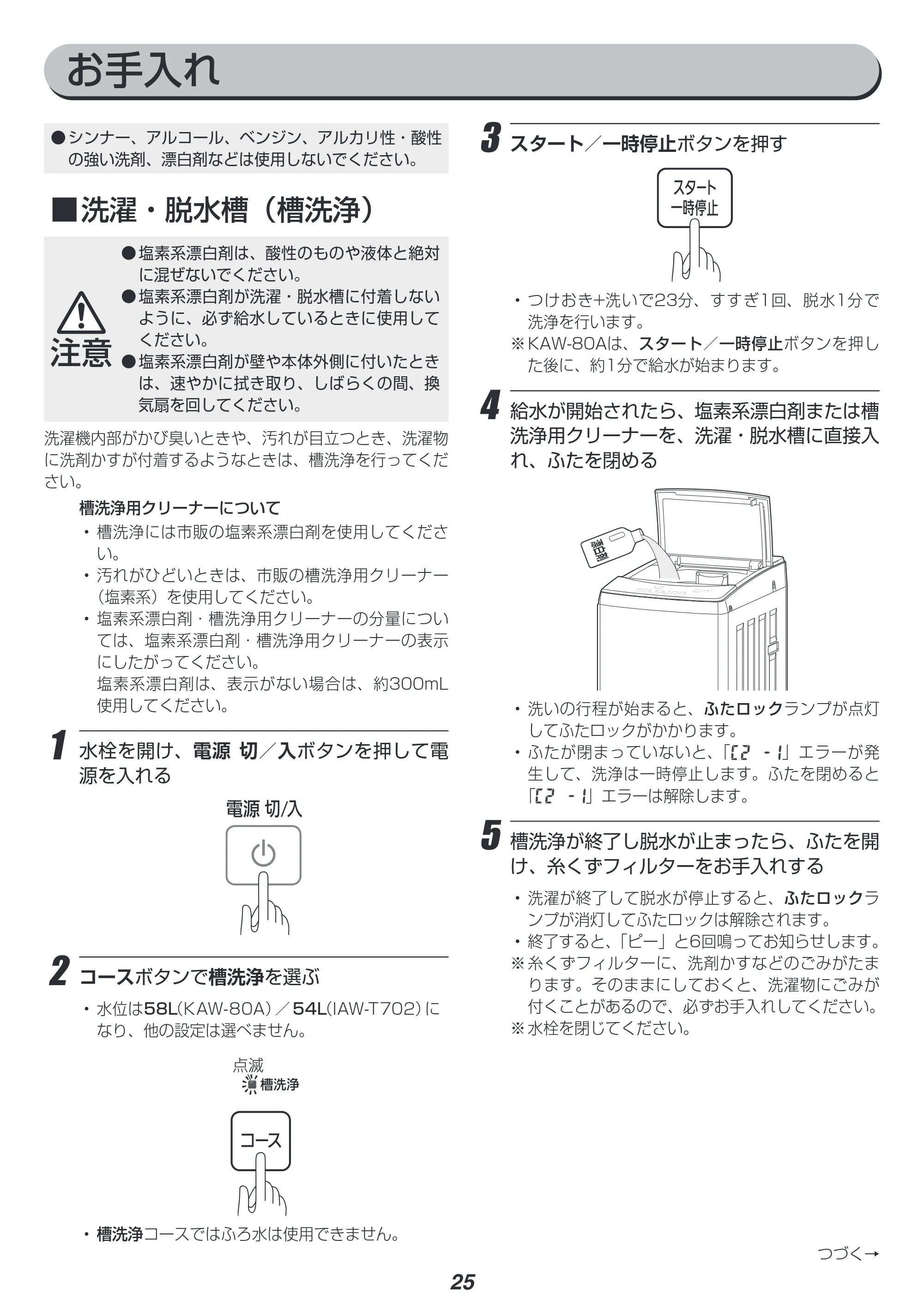 アイリスオーヤマ IAW-T702 取扱説明書 — 原本ページ — 25ページ