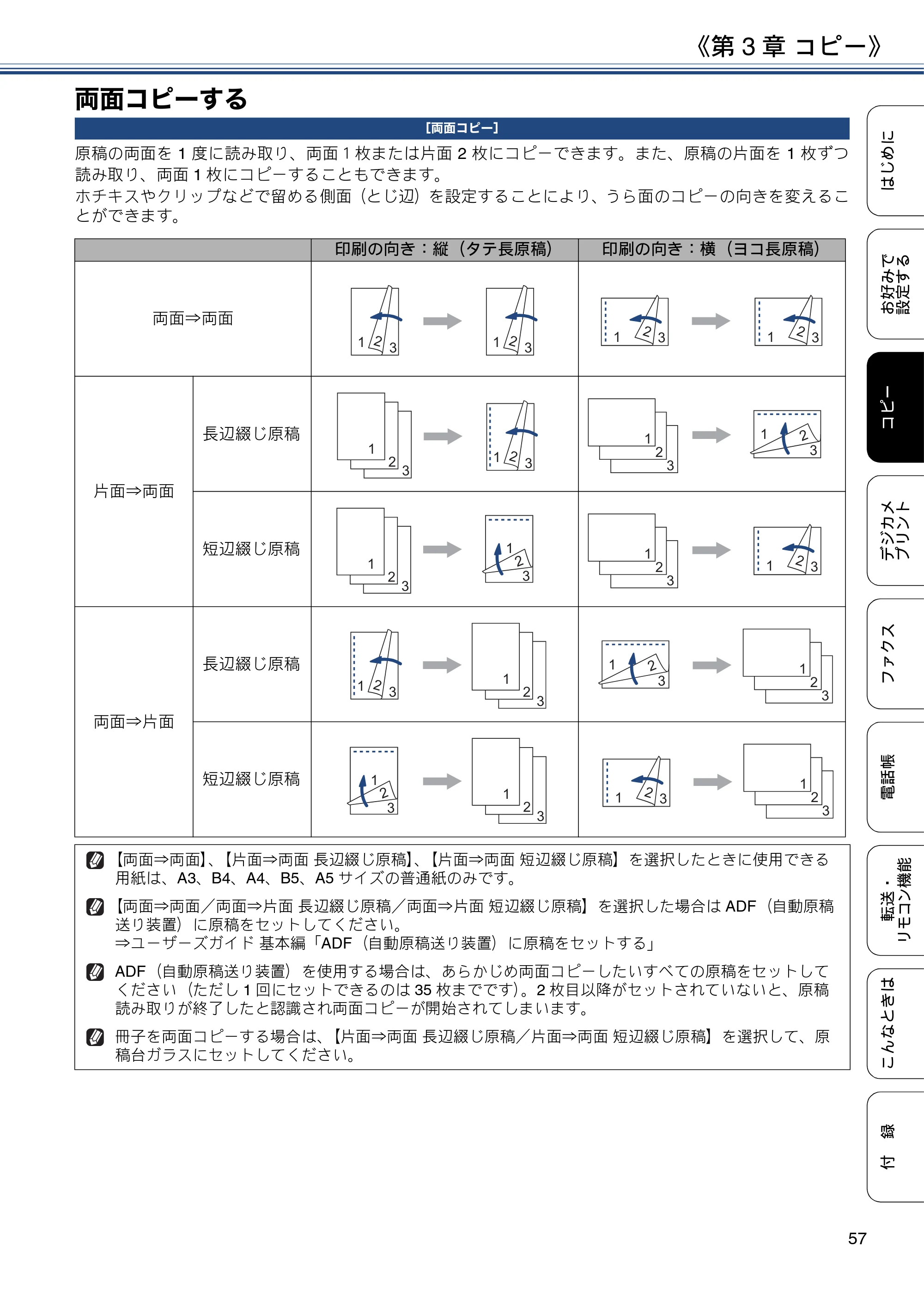 ブラザー MFC-J6973CDW / MFC-J6990CDW ユーザーズガイド ～応用編～ — 両面コピーする — 原本ページ — 57ページ