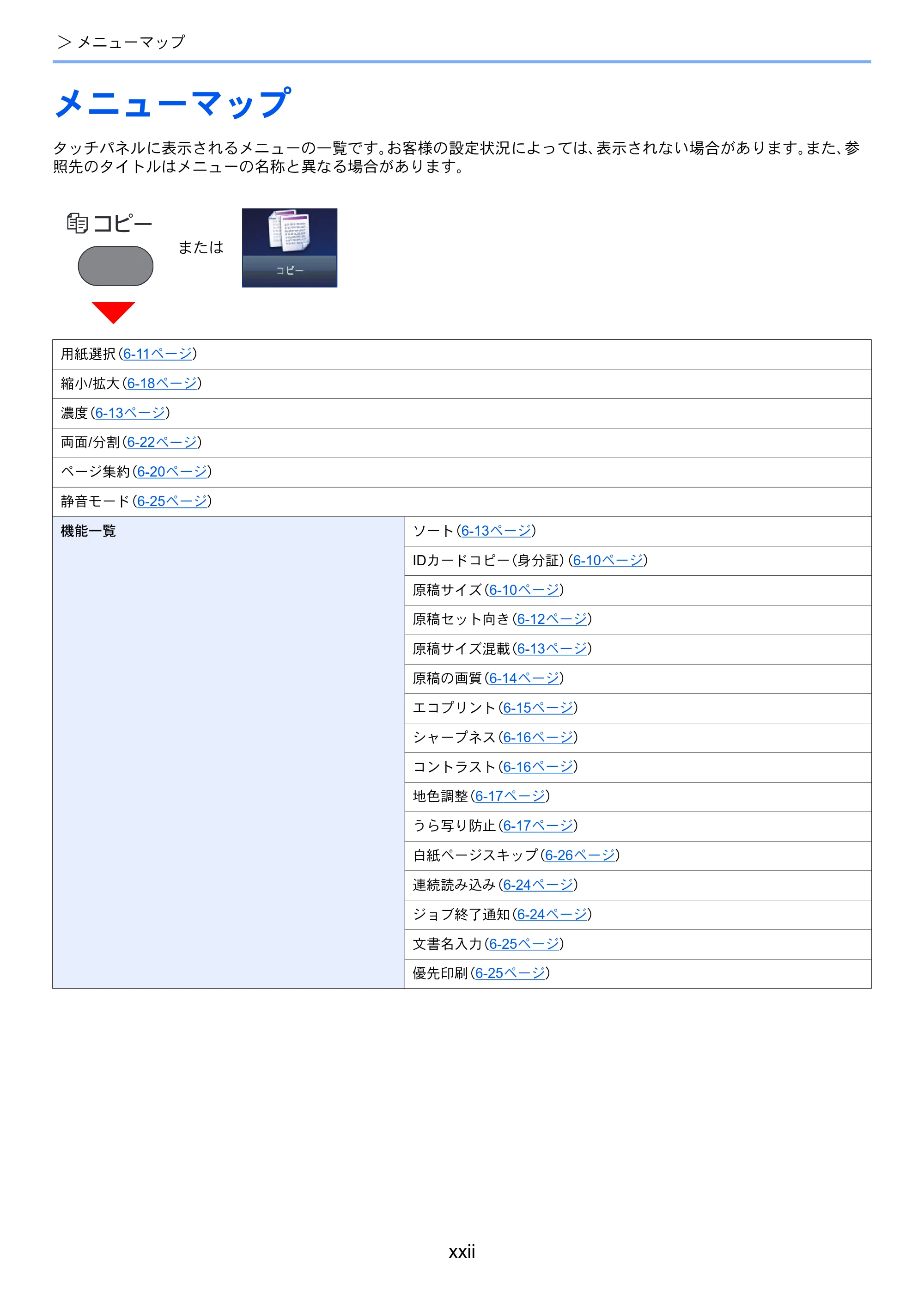 京セラ ECOSYS M3645idn ECOSYS M3645idn 使用説明書 — メニューマップ — 原本ページ — 24ページ