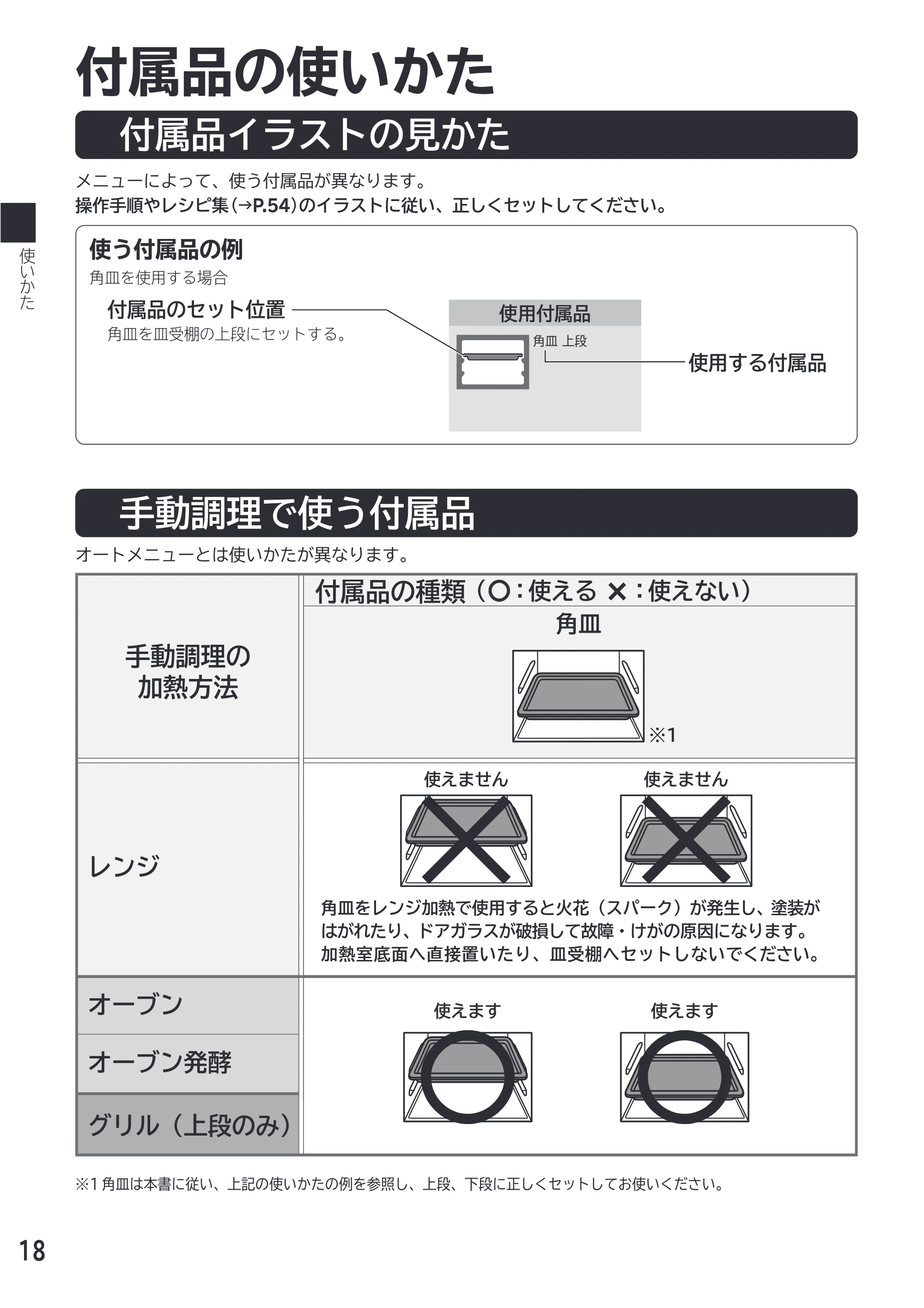 日立 MRO-F18D 取扱説明書 — 使いかた — 原本ページ — 18ページ